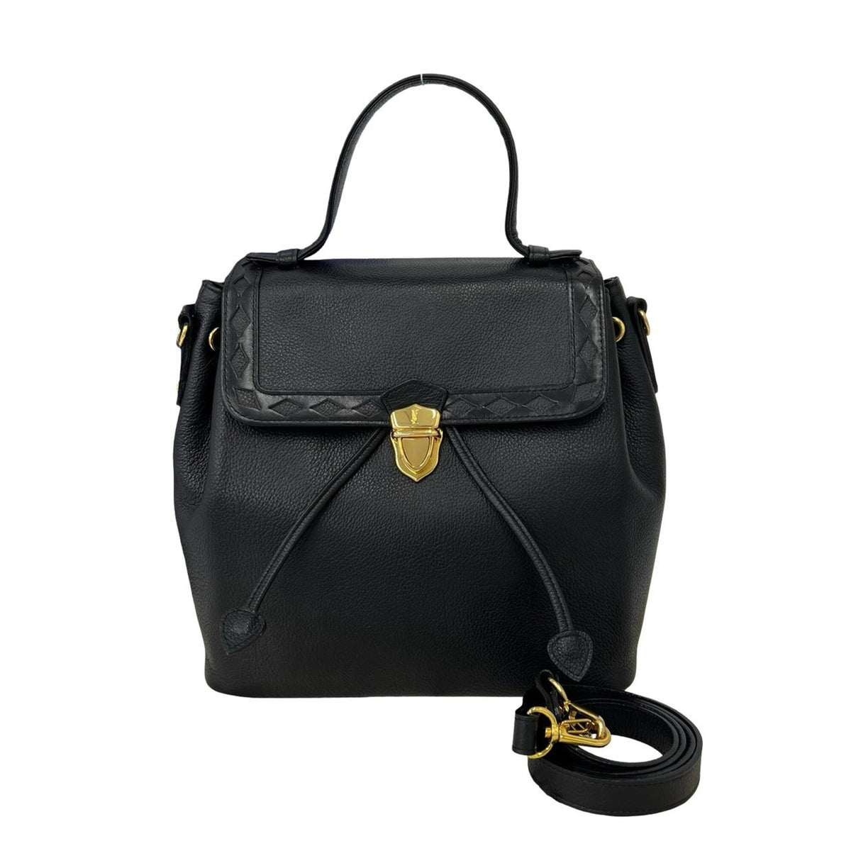 Yves Saint Laurent Black Leather Shoulder Bag (Pre-Owned)