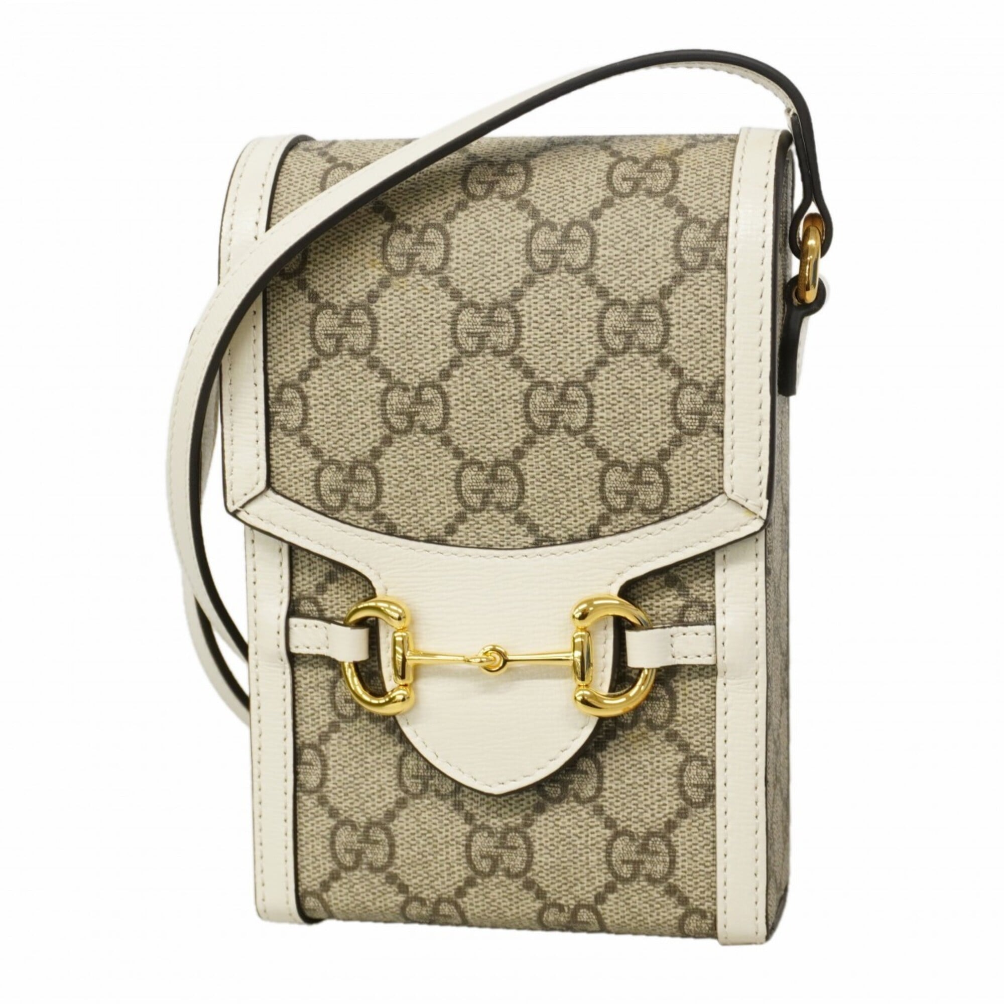 Gucci Brown White Pvc Shoulder Bag (Pre-Owned)