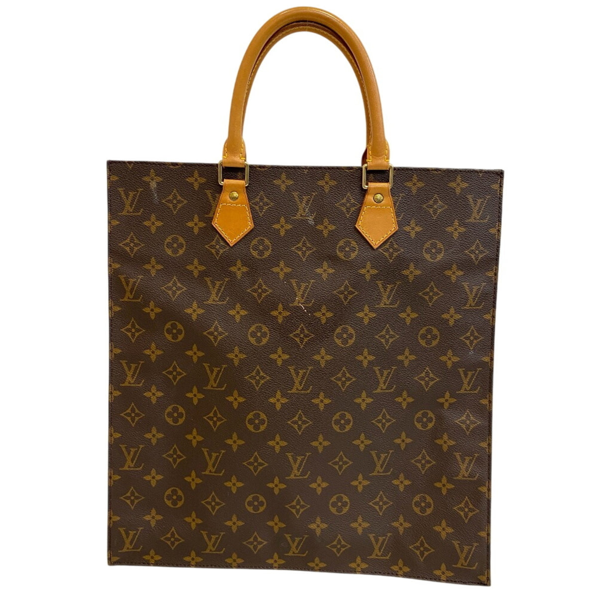 Louis Vuitton Brown Monogram Leather Handbag Tote Bag (Pre-Owned)
