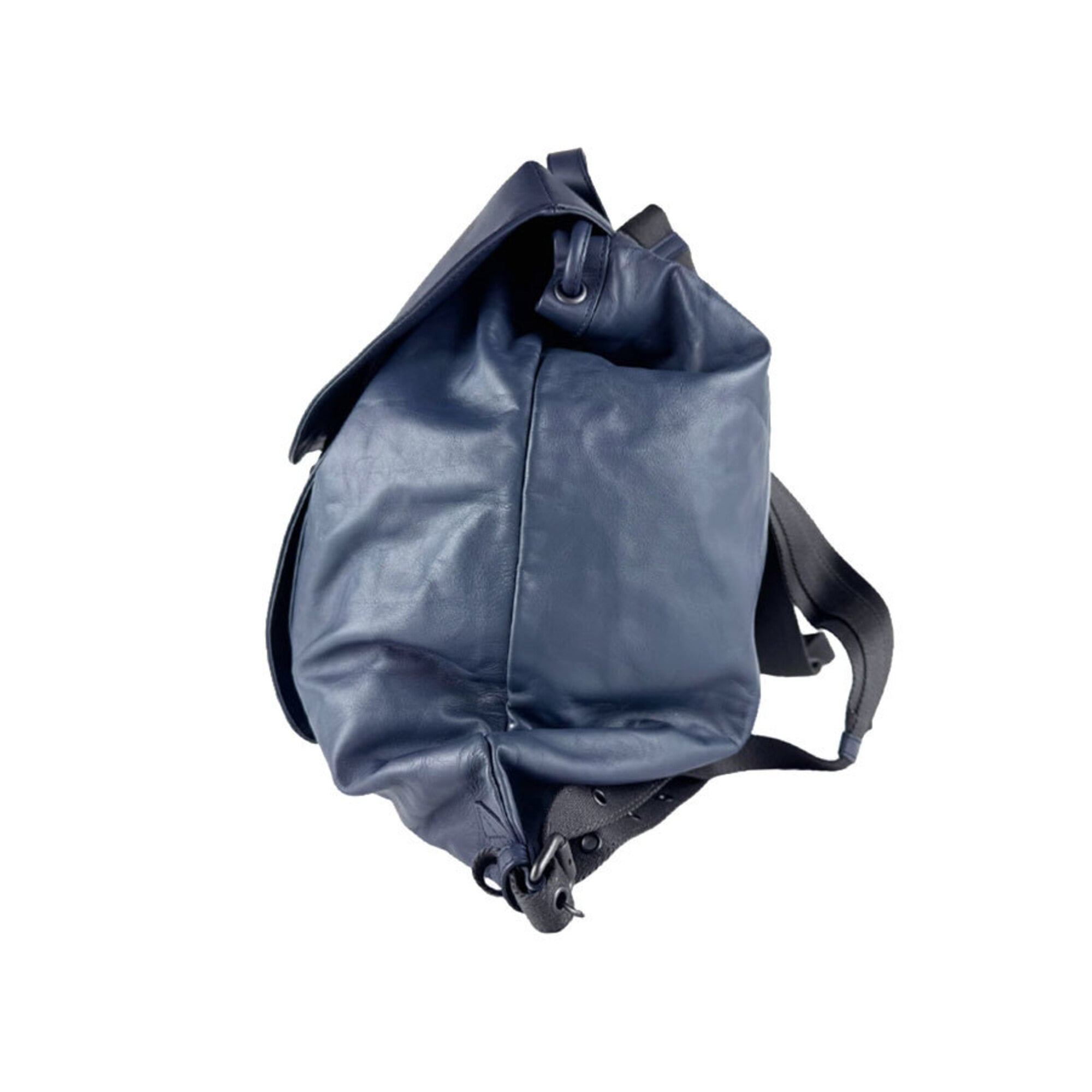 Bottega Veneta Navy Leather Backpack (Pre-Owned)
