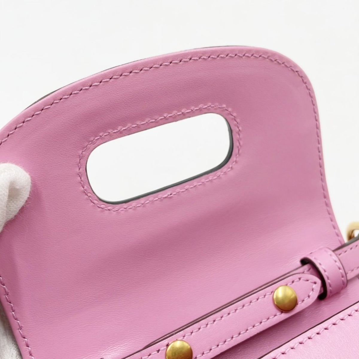 Gucci Pink Leather Handbag Shoulder Bag Tote Bag (Pre-Owned)
