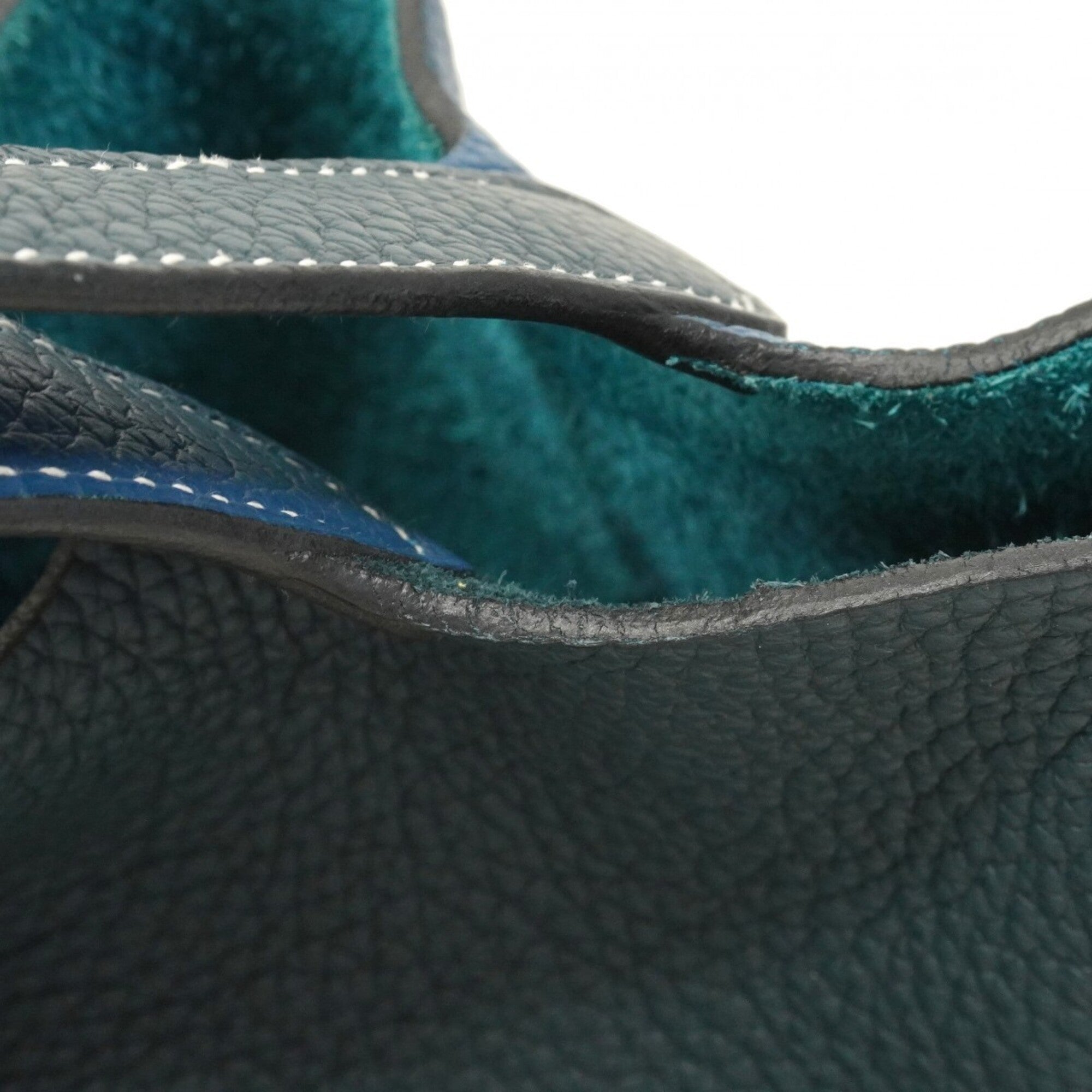 Hermes Green Taurillon Clemence Leather Handbag (Pre-Owned)