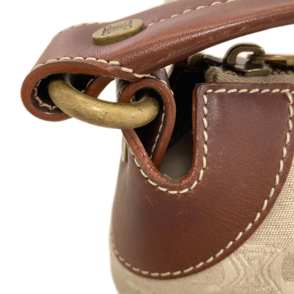Celine Beige Brown Canvas Tote Bag (Pre-Owned)