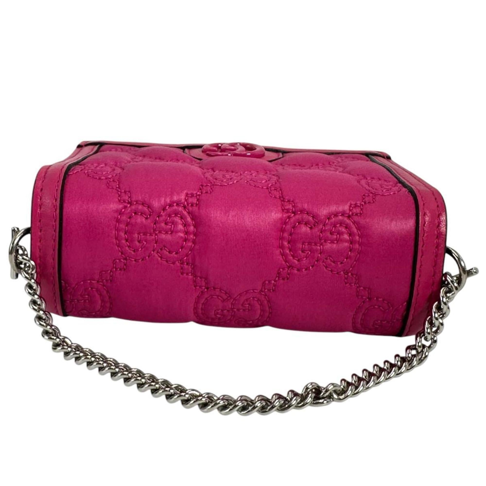Gucci Pink Nylon Leather Handbag (Pre-Owned)