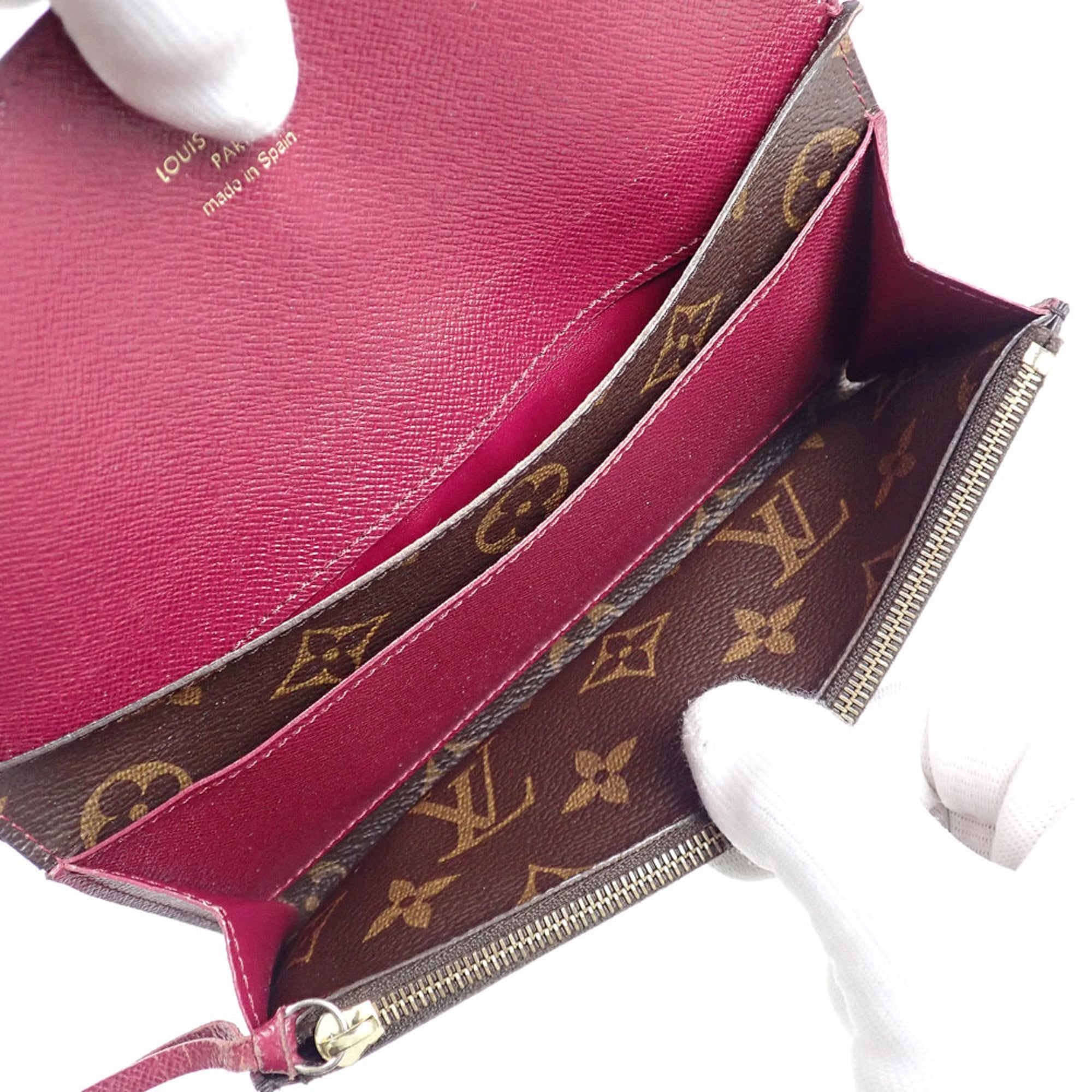 Louis Vuitton Fuchsia Monogram Long Wallet (Bi-Fold) (Pre-Owned)