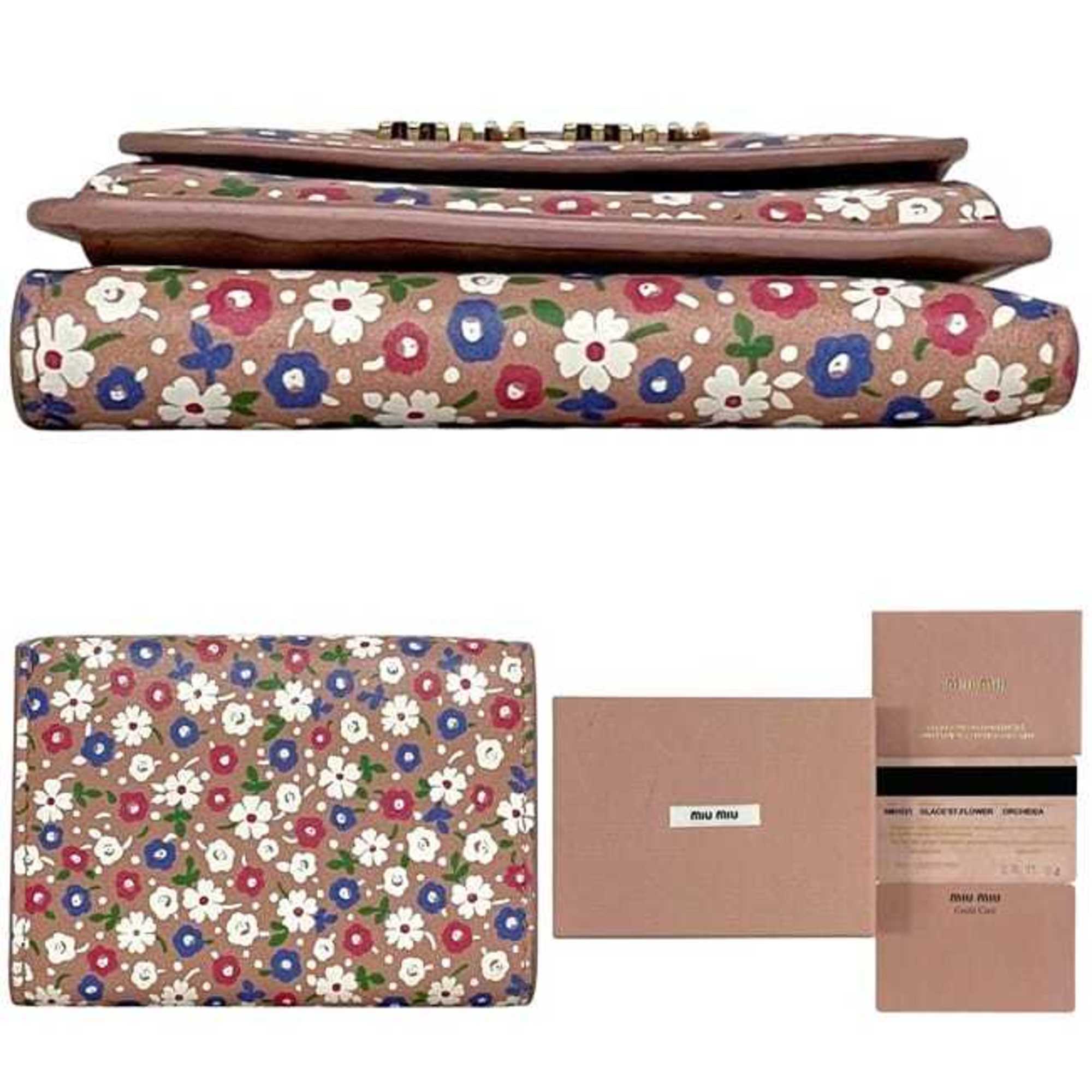 Miu Miu Pink Leather Wallet (Tri-Fold) (Pre-Owned)