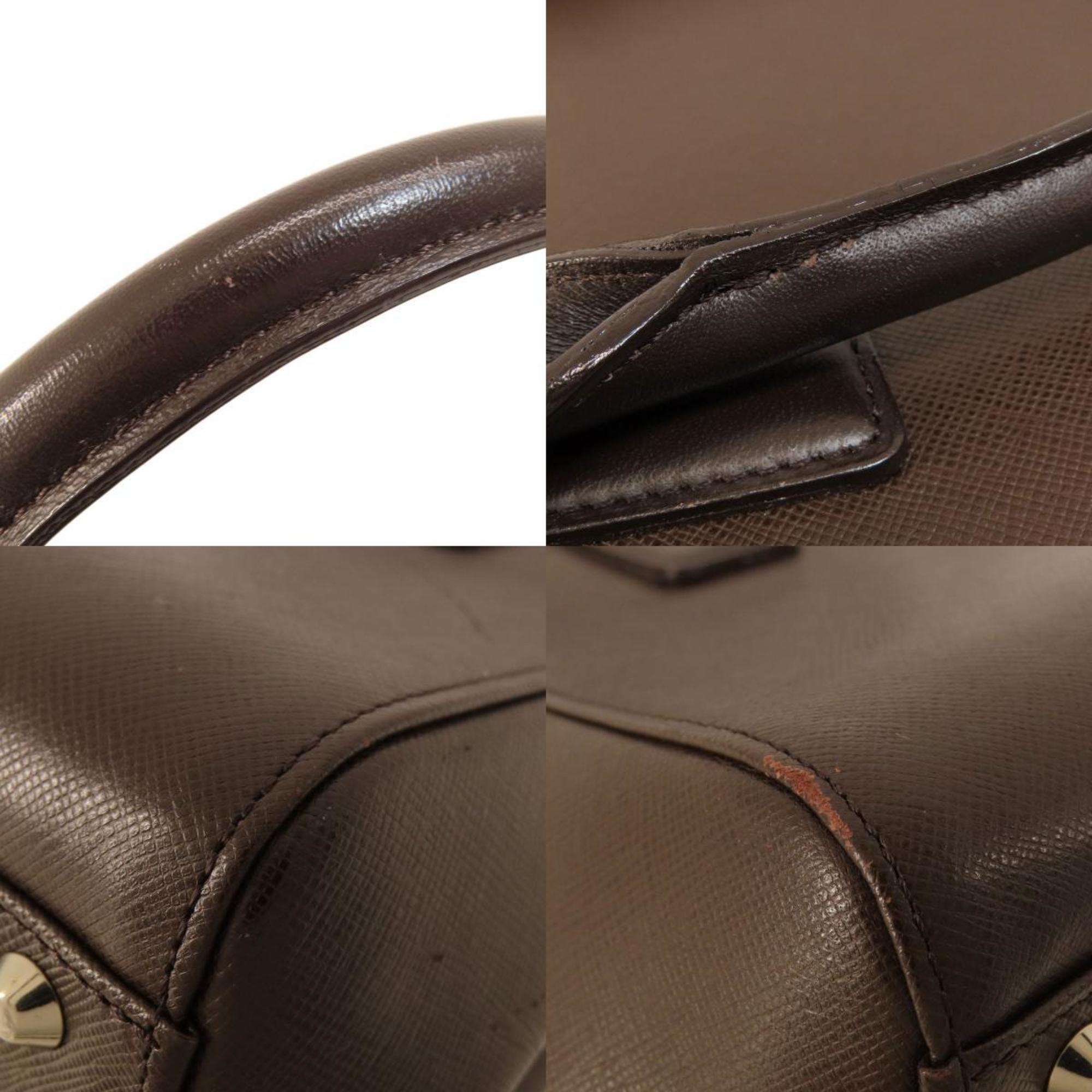 Burberry Dark Brown Leather Handbag (Pre-Owned)