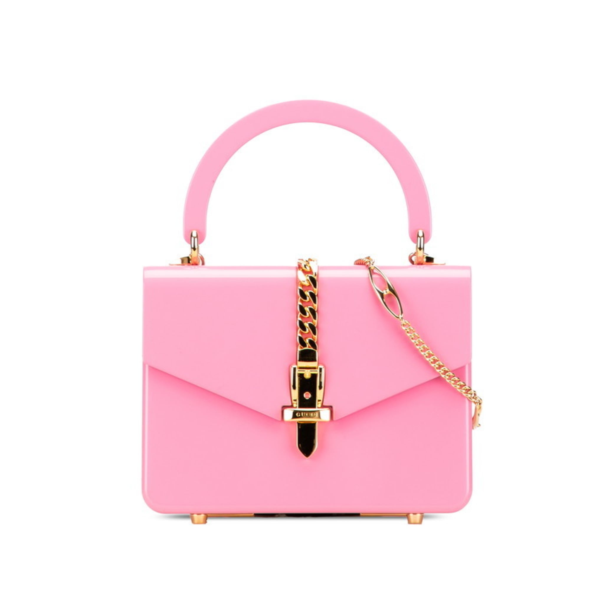 Gucci Pink Plastic Handbag Shoulder Bag (Pre-Owned)