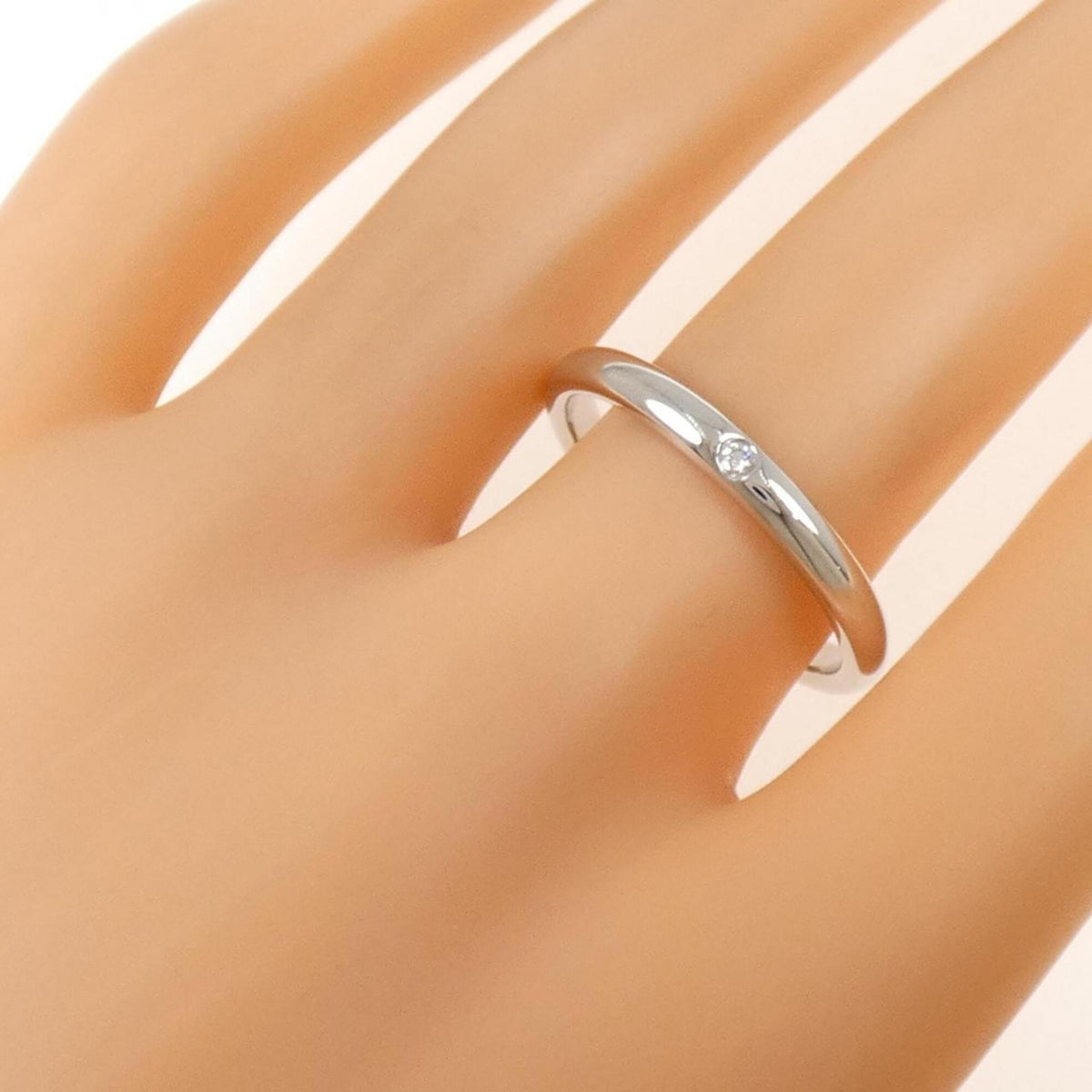 Tiffany Platinum Platinum 950 Band Ring (Pre-Owned)