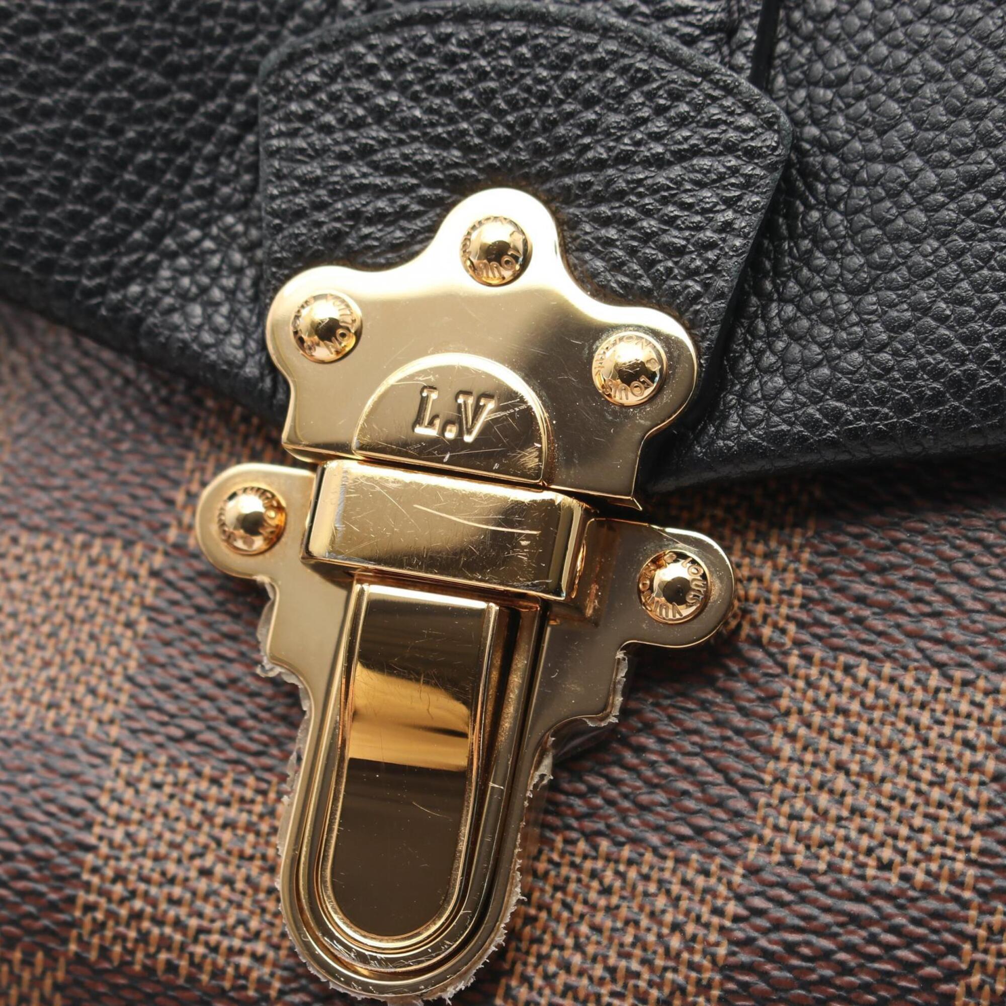 Louis Vuitton Black Brown Damier Canvas Noir Coated Canvas Handbag Shoulder Bag (Pre-Owned)