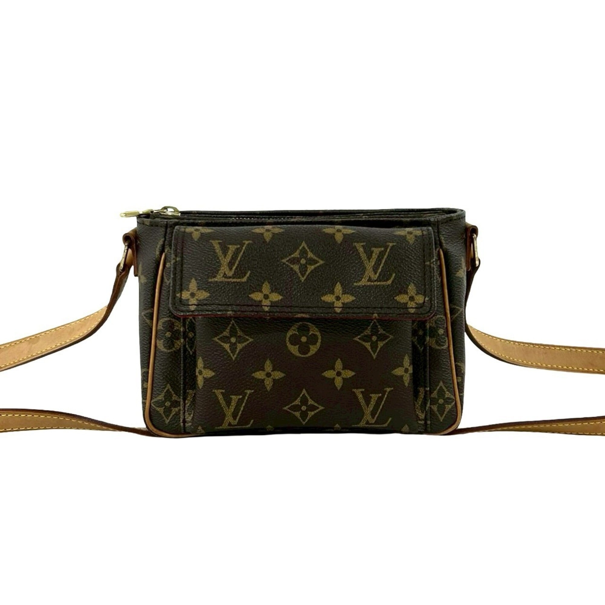 Louis Vuitton Brown Pvc Leather Pochette Shoulder Bag (Pre-Owned)