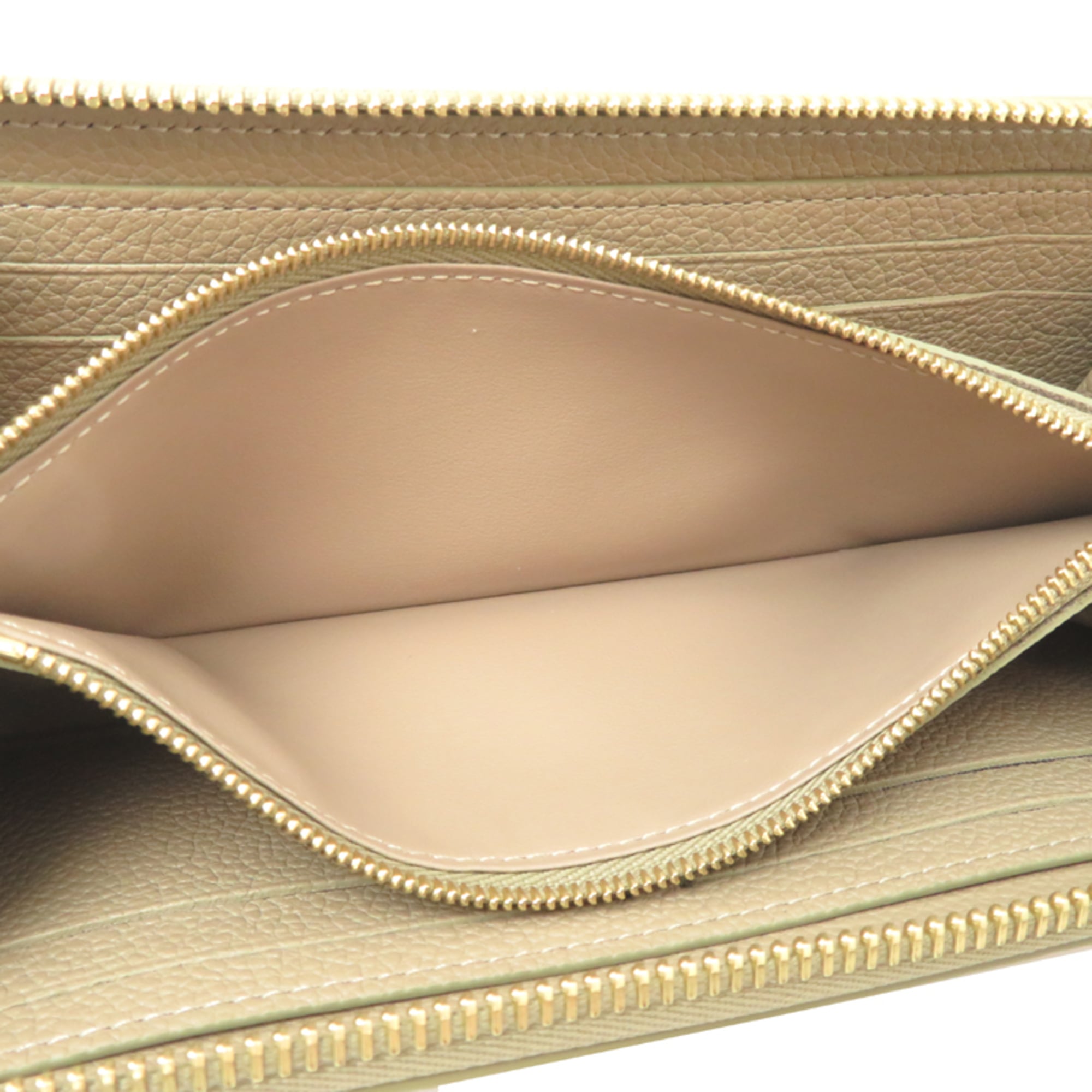 Louis Vuitton Cream Khaki Monogram Empreinte Long Wallet (Bi-Fold) (Pre-Owned)