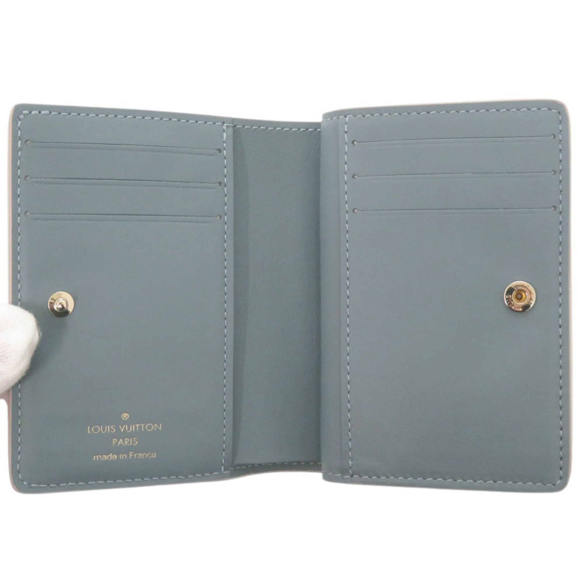 Louis Vuitton Blue Pink Mahina Leather Wallet (Bi-Fold) (Pre-Owned)