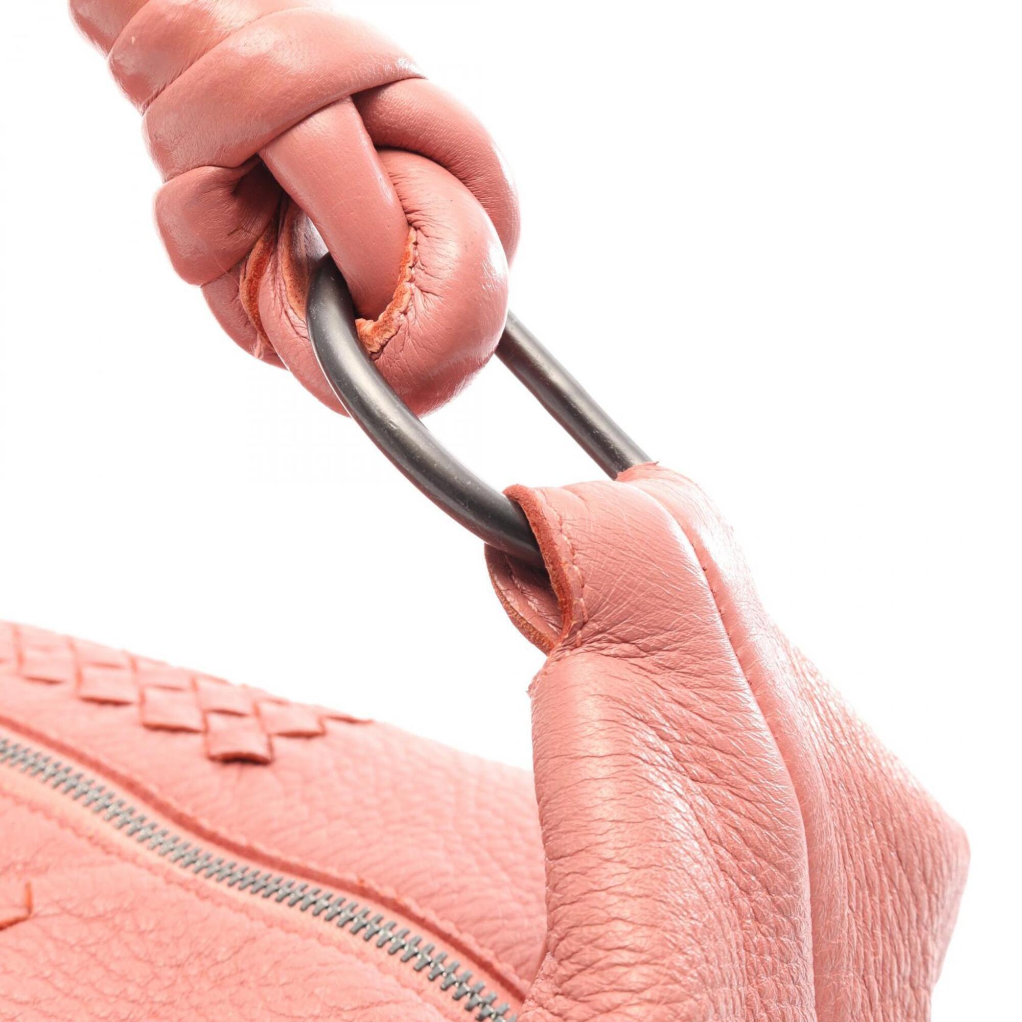 Bottega Veneta Pink Leather Handbag Shoulder Bag (Pre-Owned)