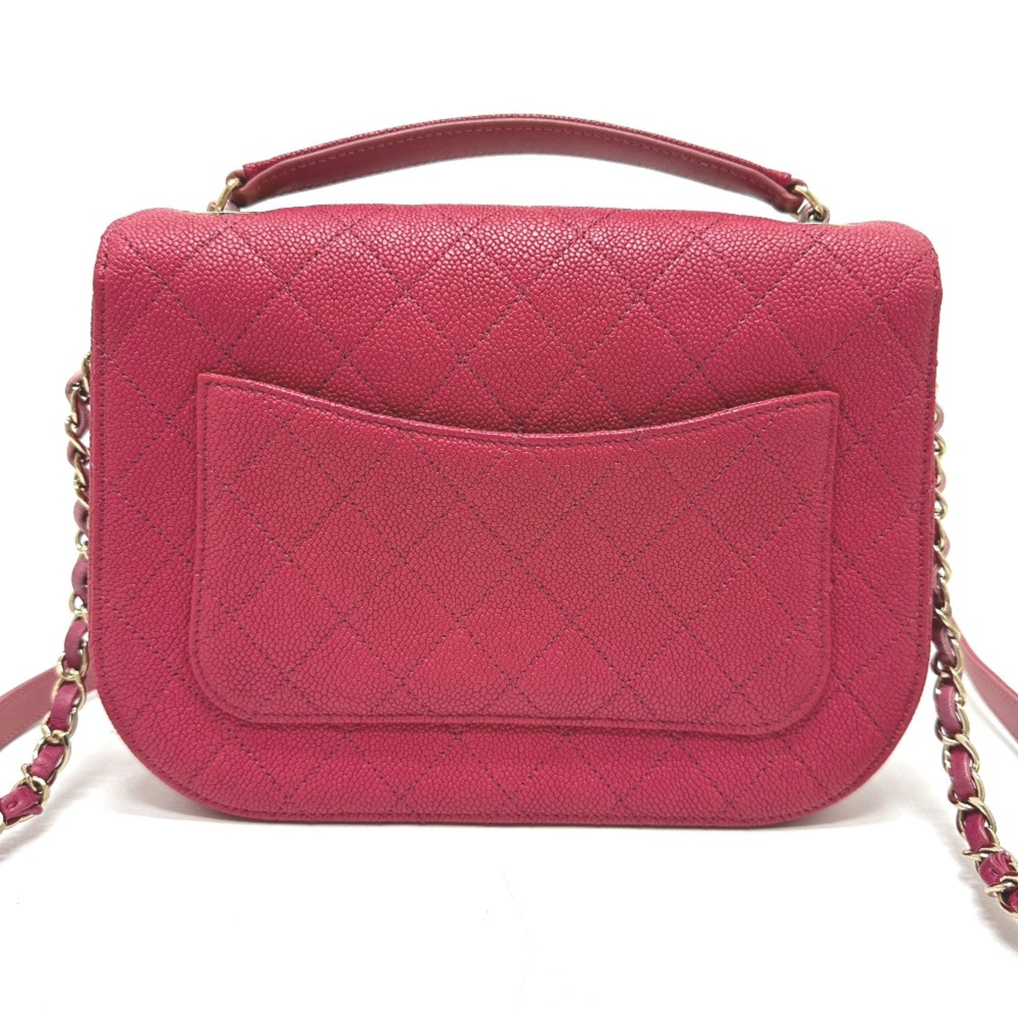 Chanel Pink Leather Shoulder Bag (Pre-Owned)