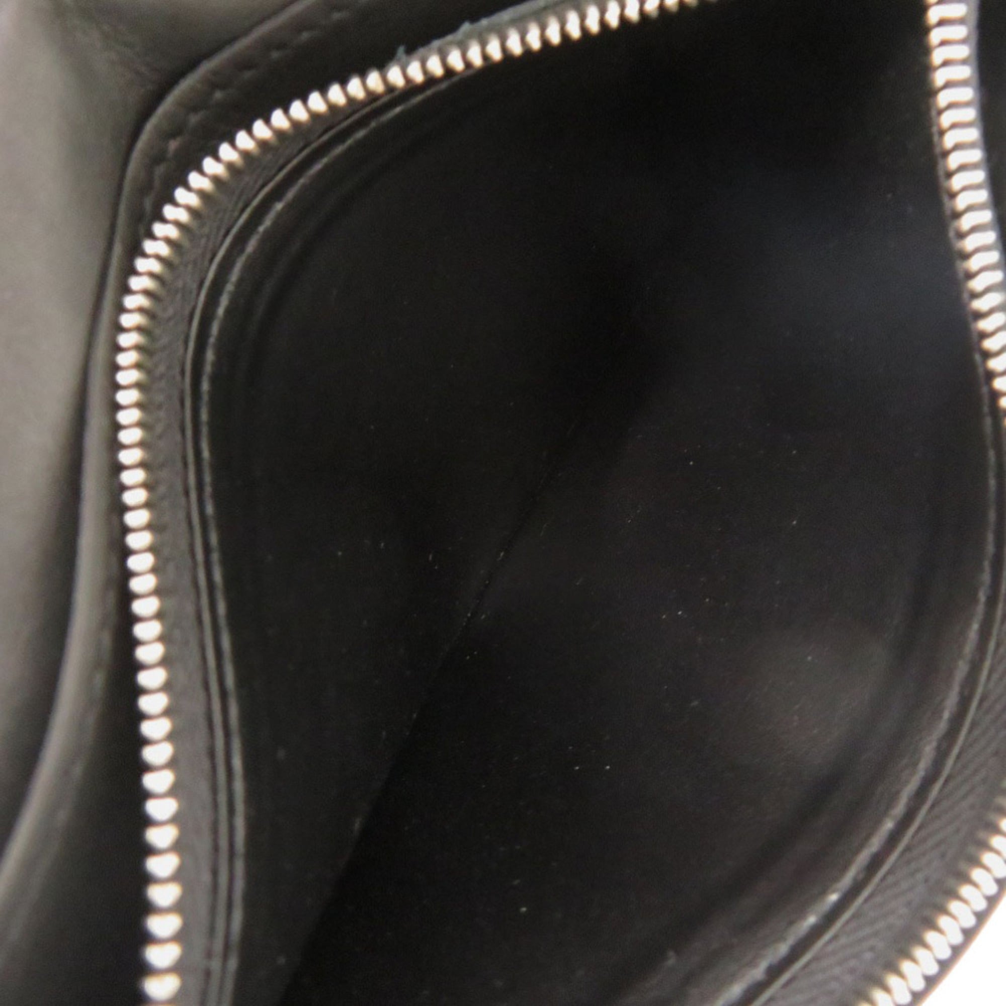 Louis Vuitton Black Leather Long Wallet (Bi-Fold) (Pre-Owned)
