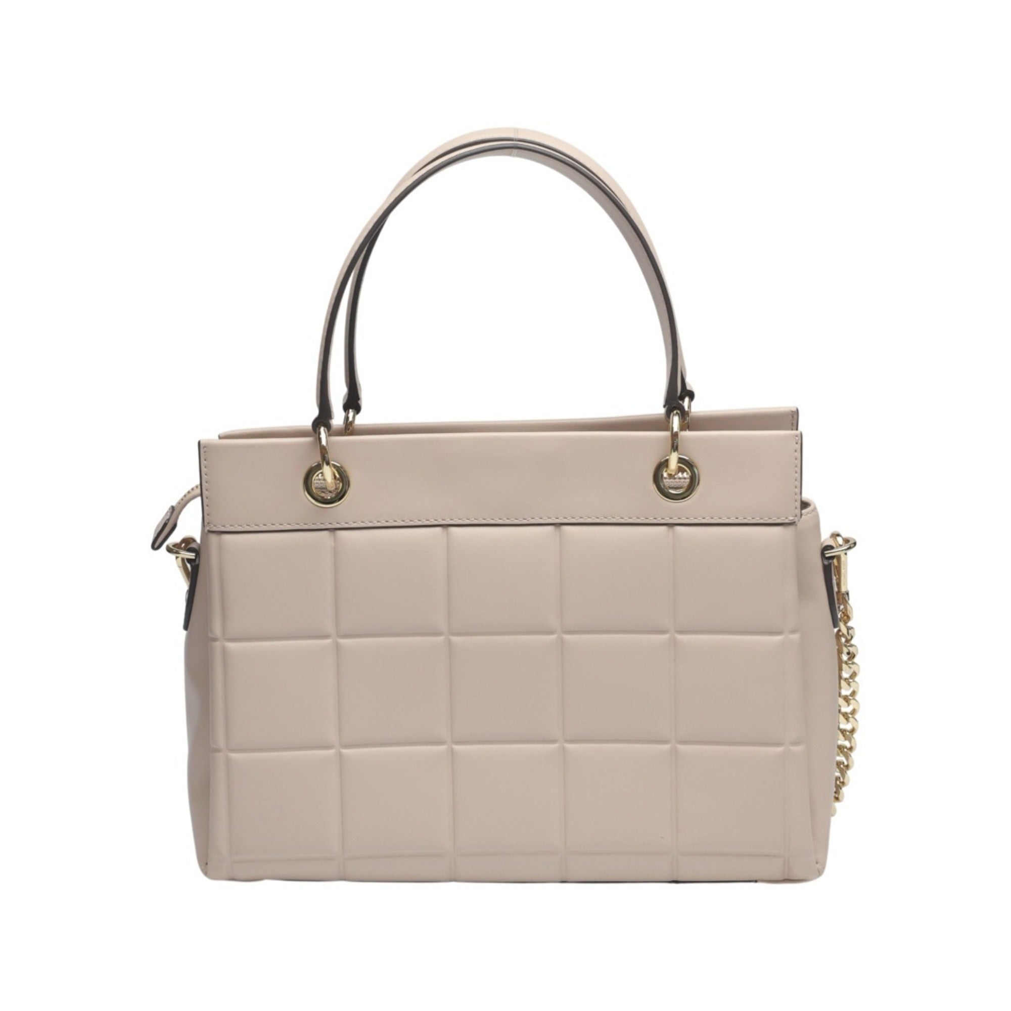 Michael Kors Pink Beige Leather Handbag Shoulder Bag (Pre-Owned)
