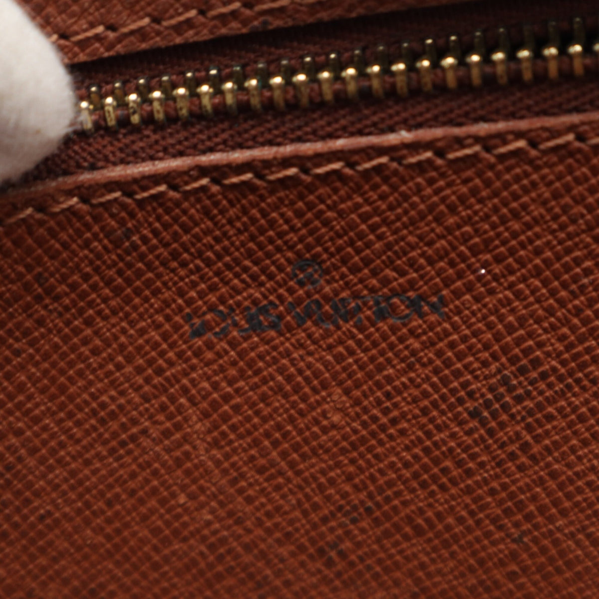 Louis Vuitton Beige Brown Monogram Coated Canvas Leather Shoulder Bag (Pre-Owned)