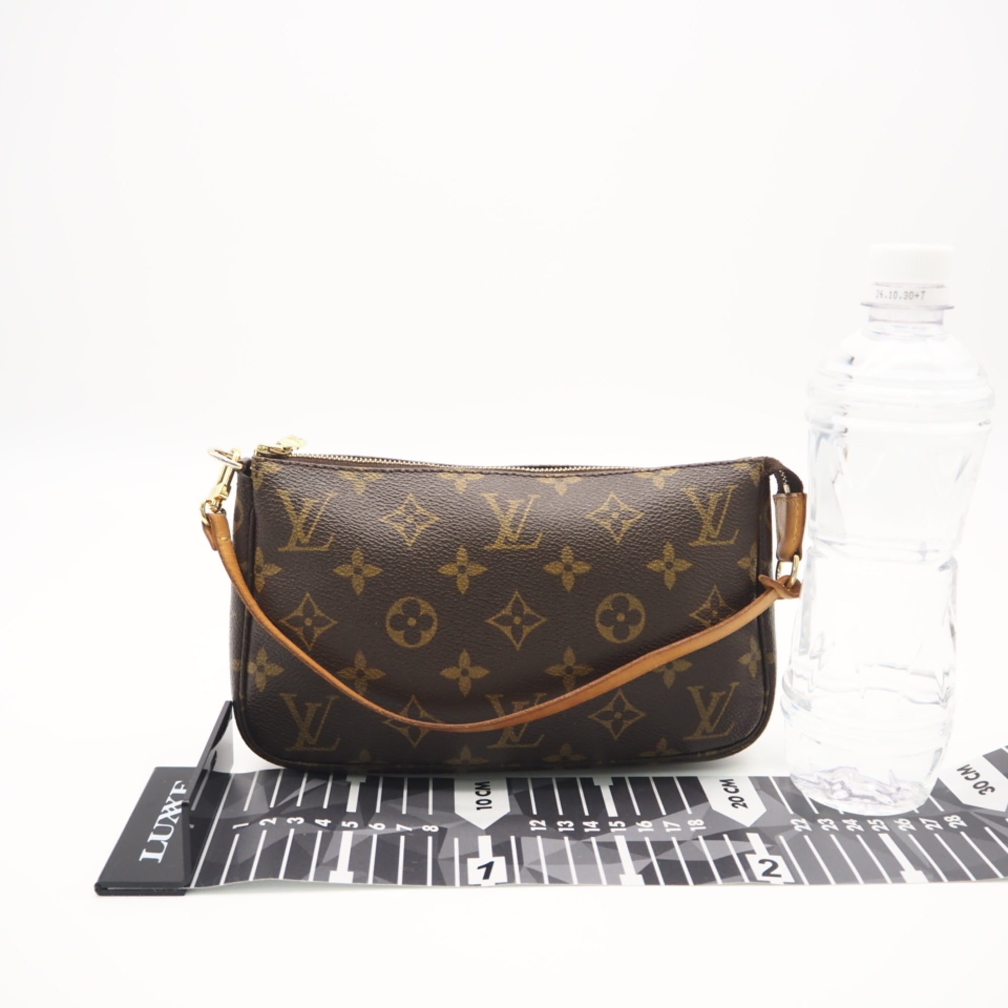 Louis Vuitton Monogram Beige Brown Coated Canvas Leather Handbag (Pre-Owned)