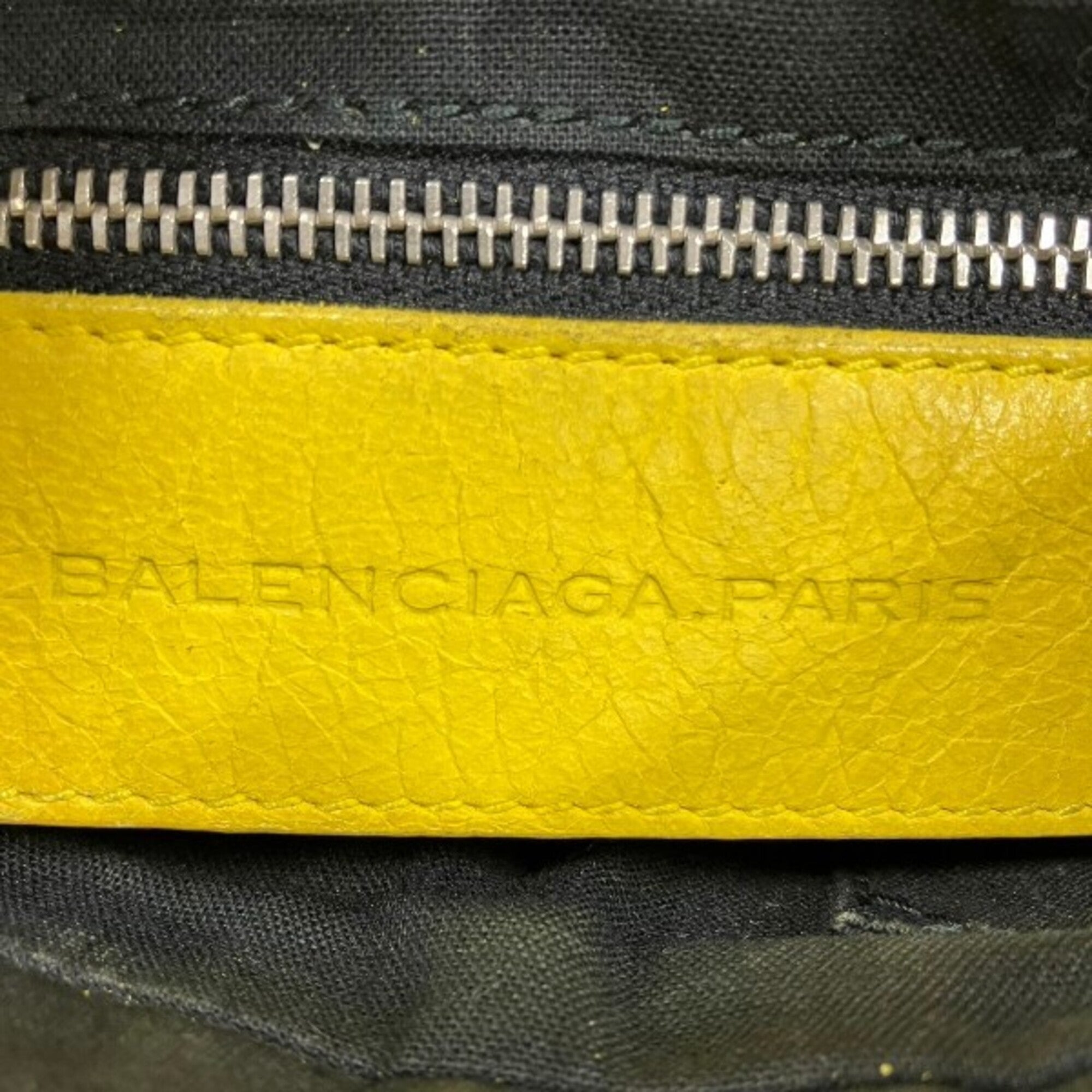 Balenciaga Giant Yellow Leather Handbag Shoulder Bag (Pre-Owned)