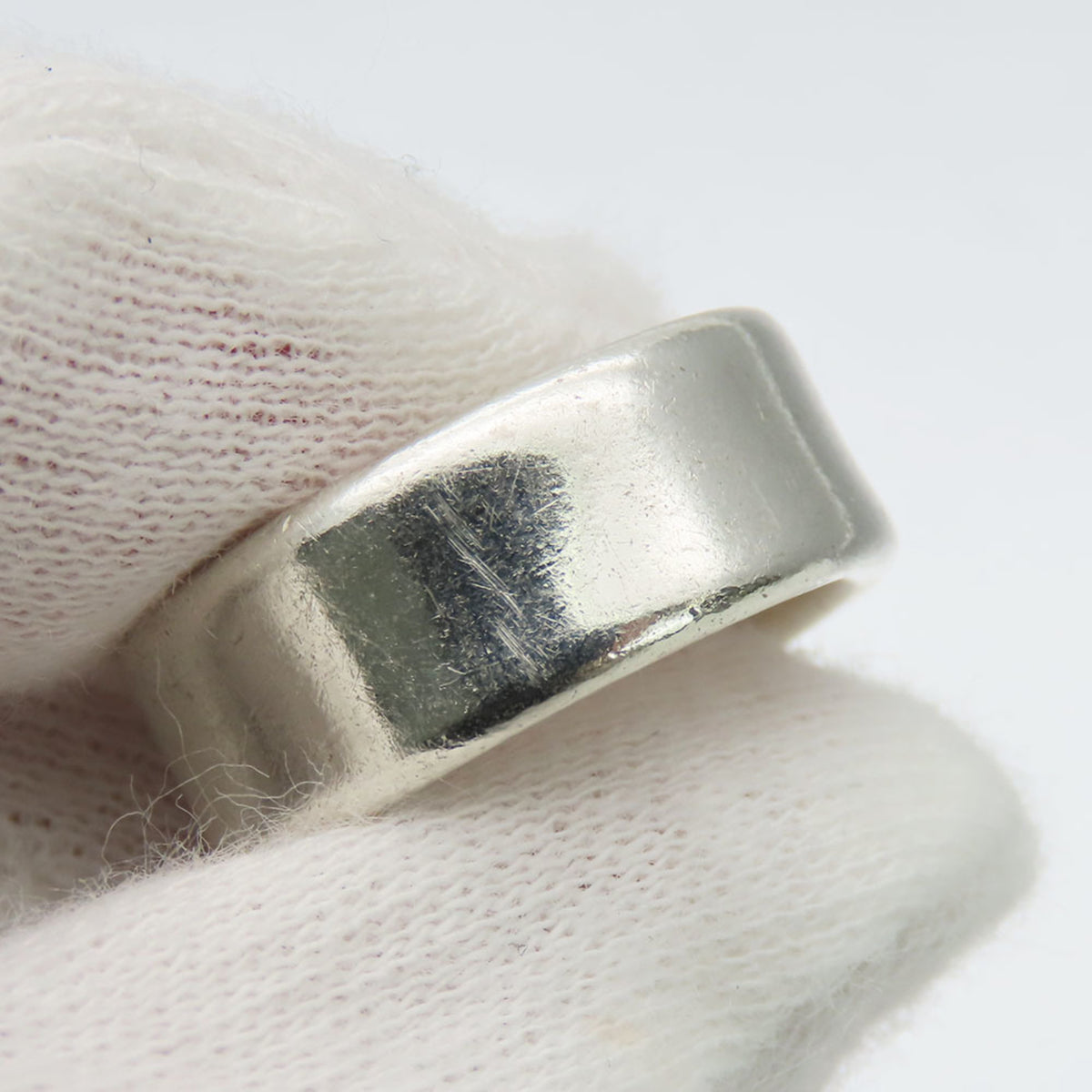 Hermes Silver 925 Band Ring (Pre-Owned)