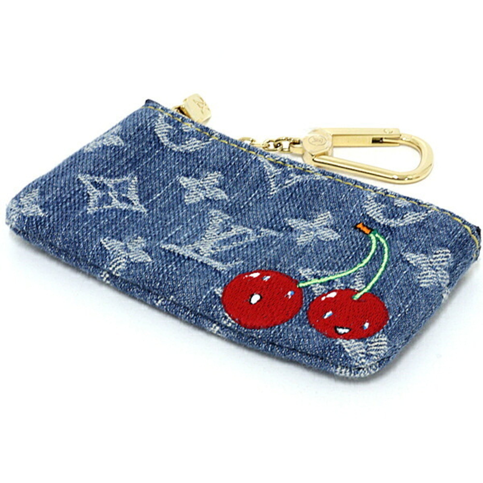 Louis Vuitton Monogram Denim Blue Monogram Denim Coin Purse/Coin Case (Pre-Owned)