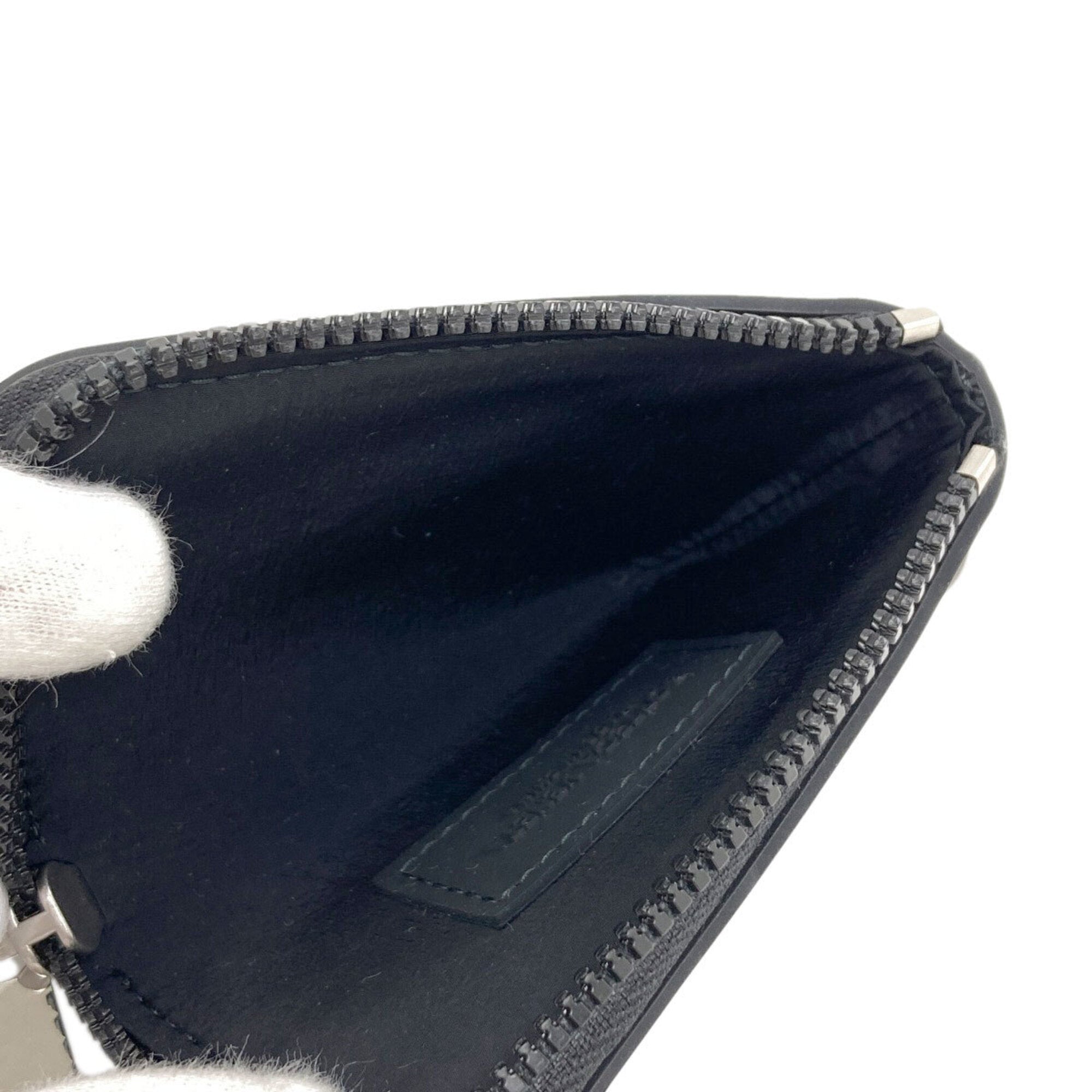 Bottega Veneta Intrecciato Black Rubber Coin Purse/Coin Case (Pre-Owned)