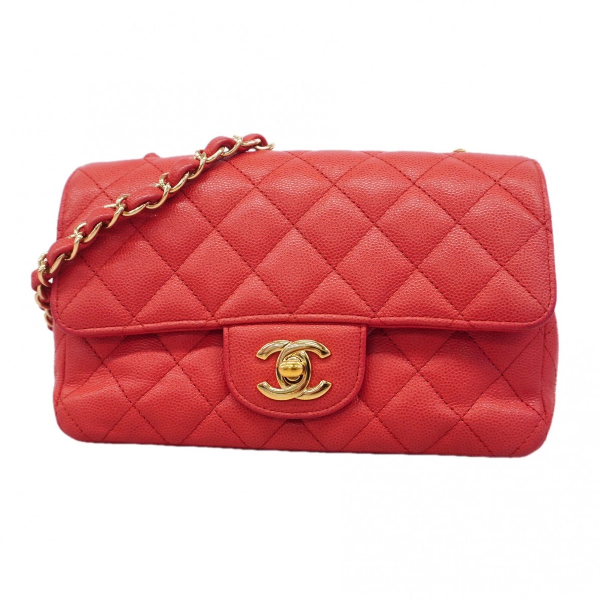 Chanel Pink Grained Calfskin Shoulder Bag (Pre-Owned)