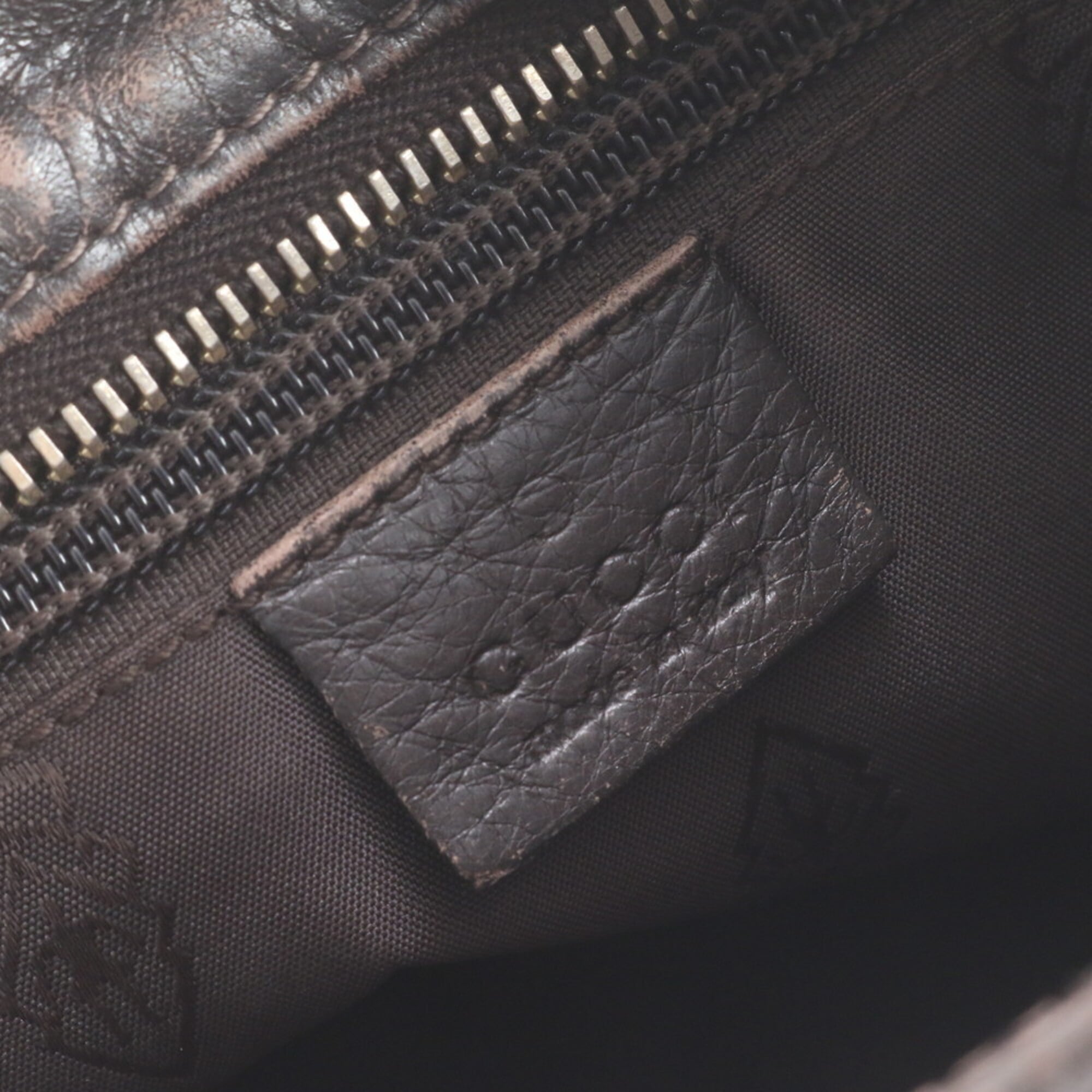 Gucci Brown Leather Messenger Bag Shoulder Bag Tote Bag (Pre-Owned)