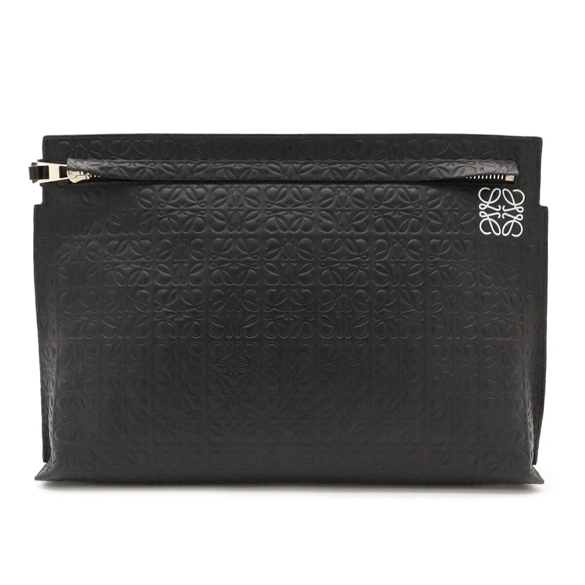 Loewe Black Leather Clutch Bag Pouch (Pre-Owned)
