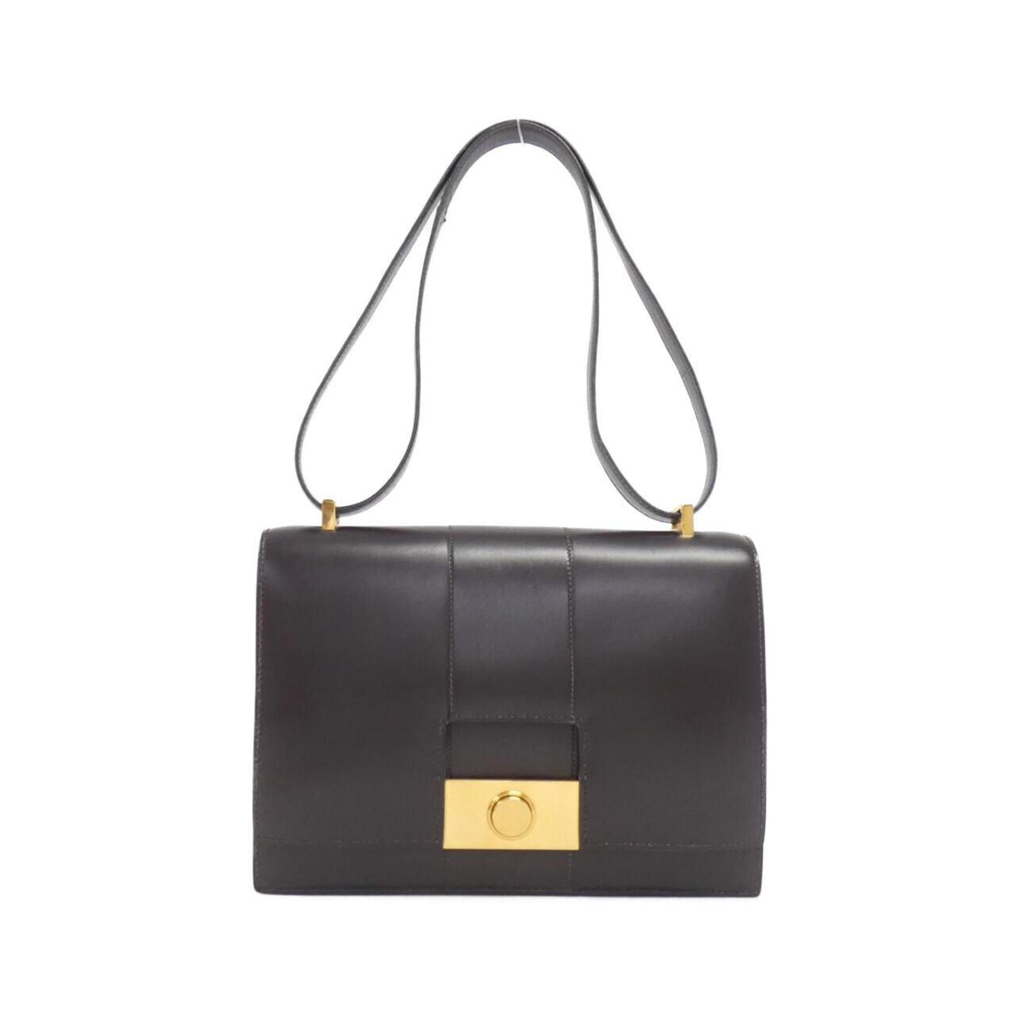 Hermes Ebene Box Calf Leather Shoulder Bag (Pre-Owned)
