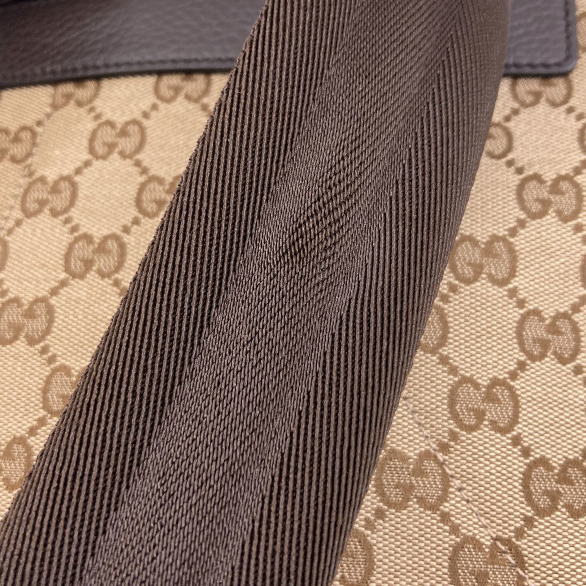 Gucci Brown Canvas Backpack (Pre-Owned)