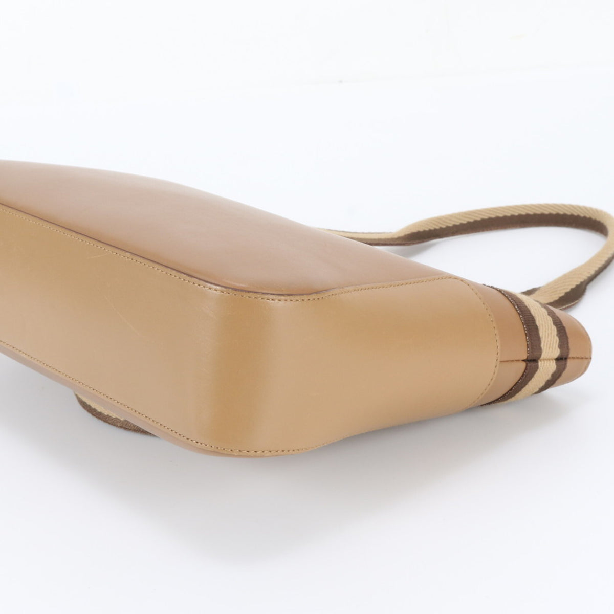 Gucci Brown Leather Handbag Shoulder Bag Tote Bag (Pre-Owned)