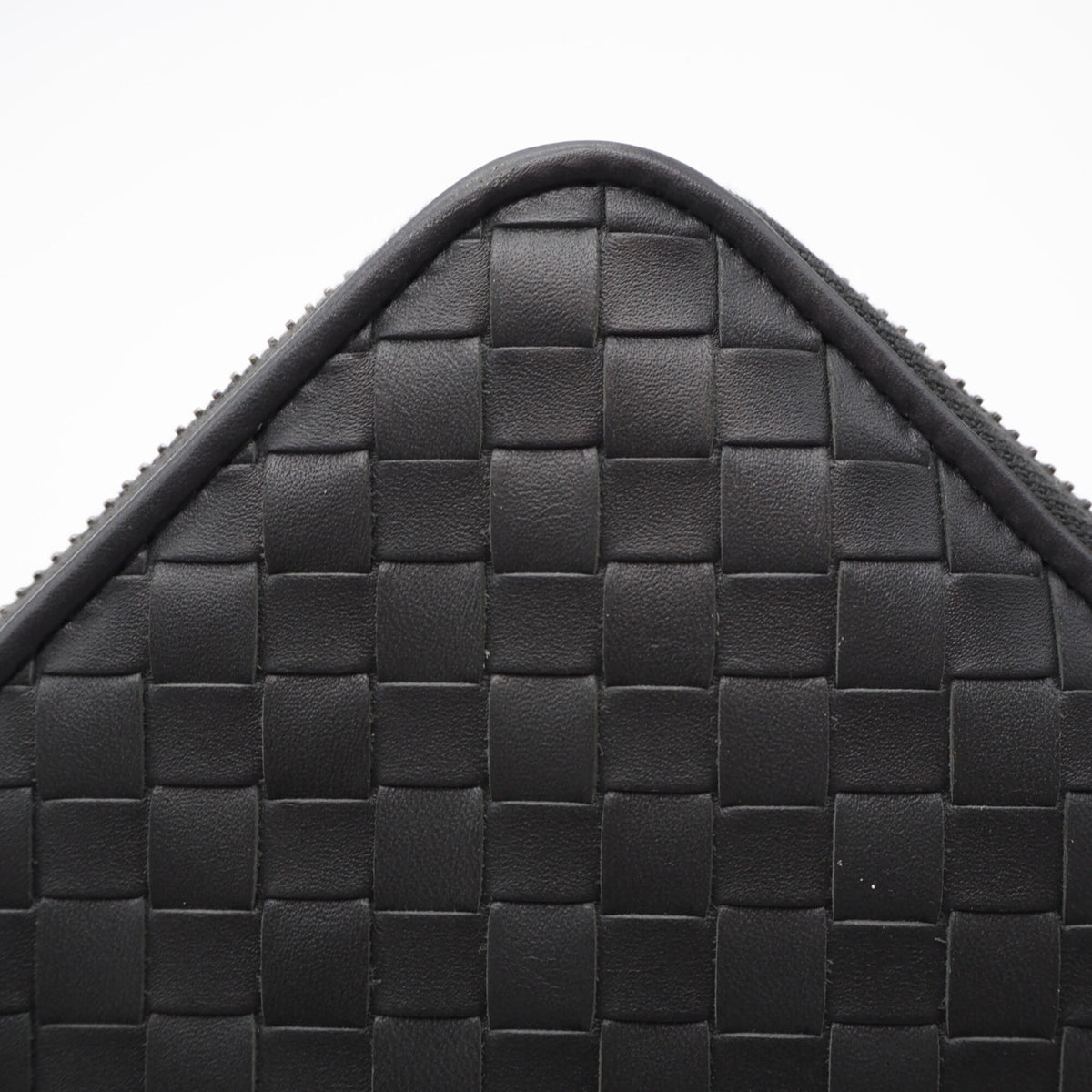 Bottega Veneta Intrecciato Gray Leather Long Wallet (Bi-Fold) (Pre-Owned)