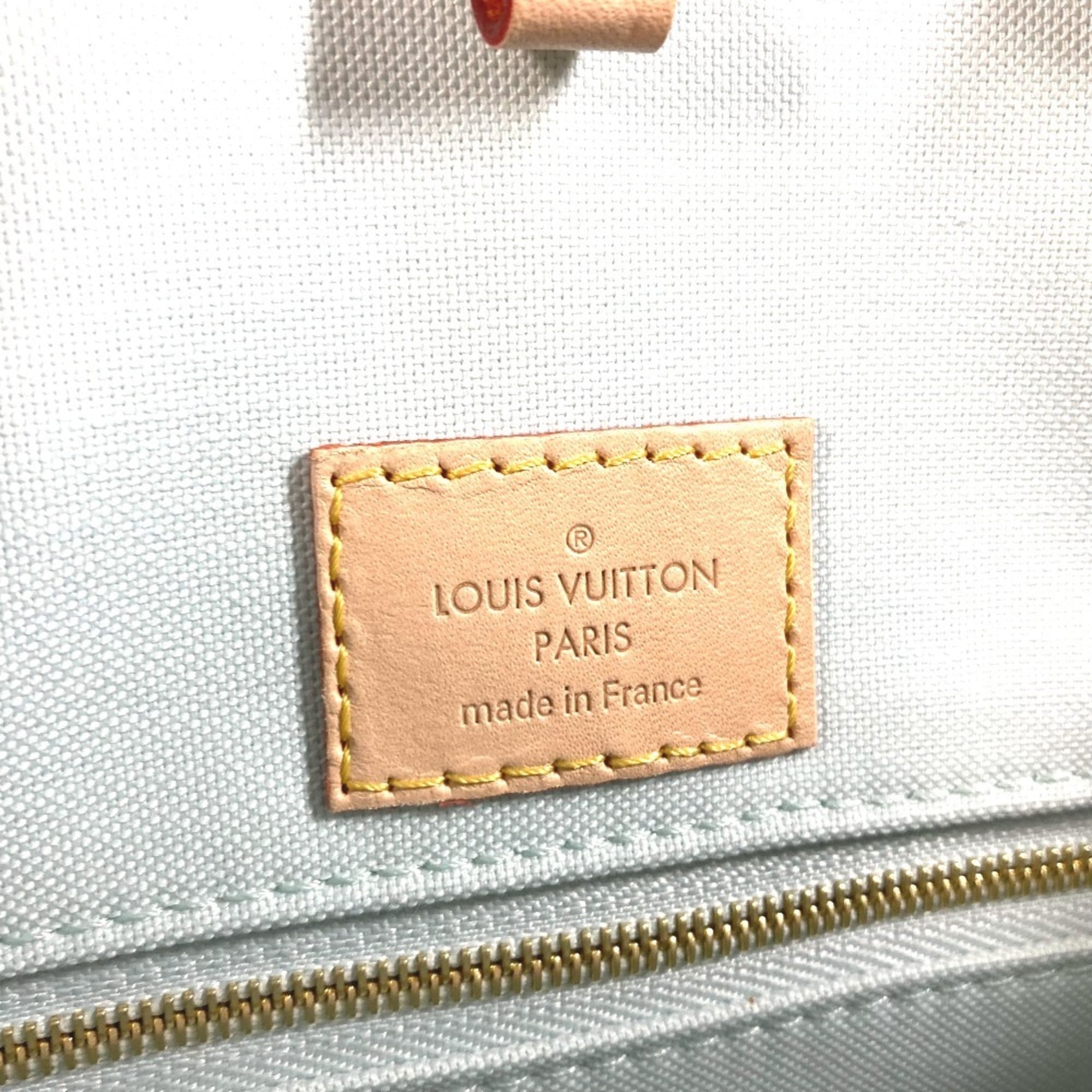Louis Vuitton White Damier Canvas Handbag Shoulder Bag Tote Bag (Pre-Owned)