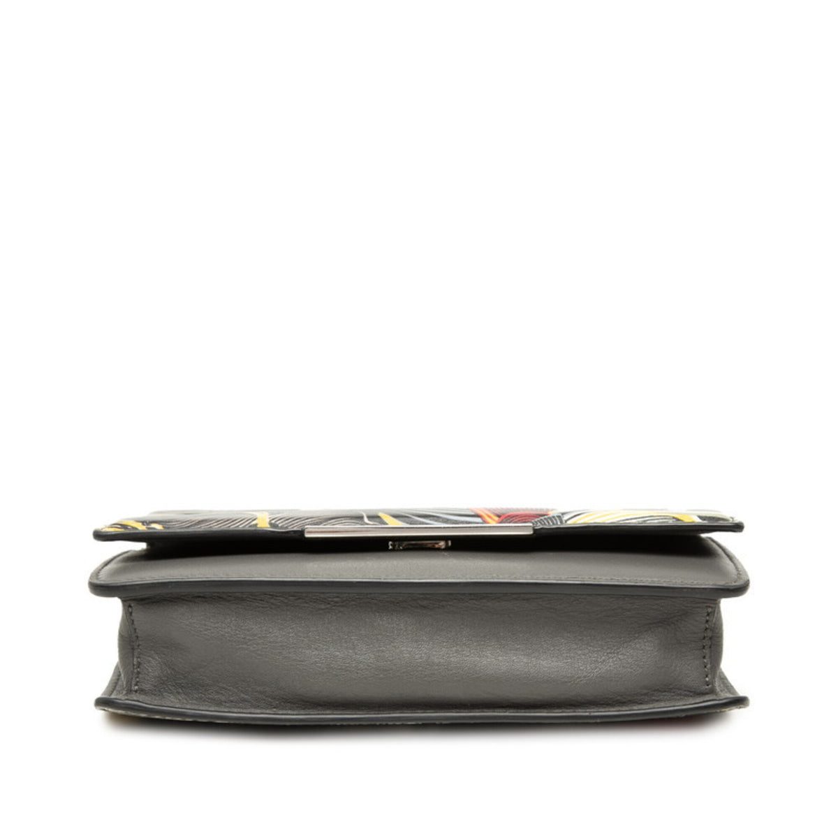 Fendi Black Gray Multi-Color Leather Shoulder Bag (Pre-Owned)