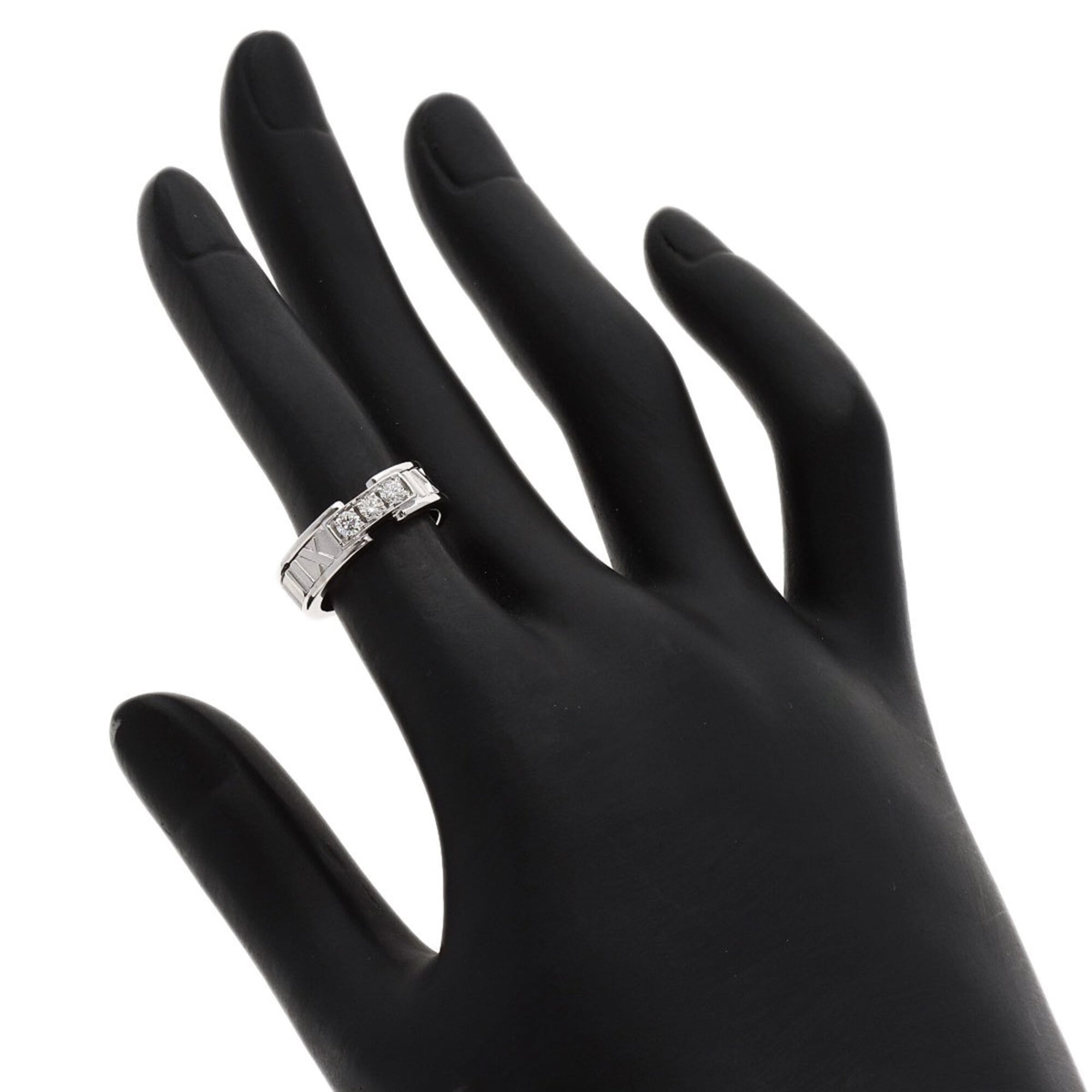 Tiffany Atlas White Gold (18K) Band Ring (Pre-Owned)