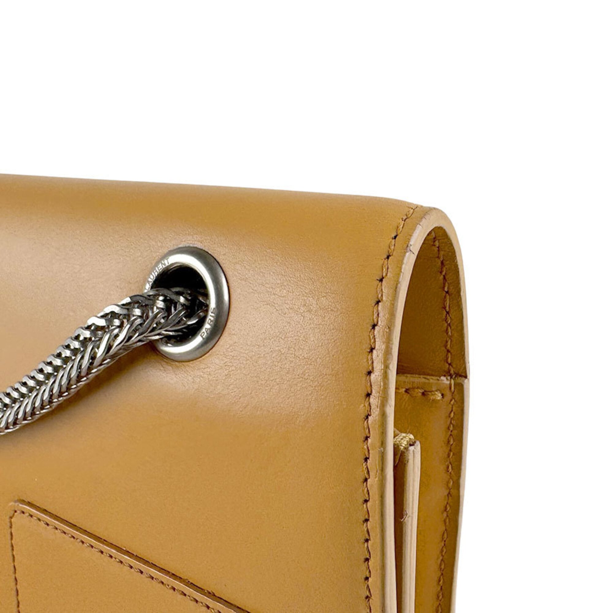 Saint Laurent Beige Leather Shoulder Bag (Pre-Owned)