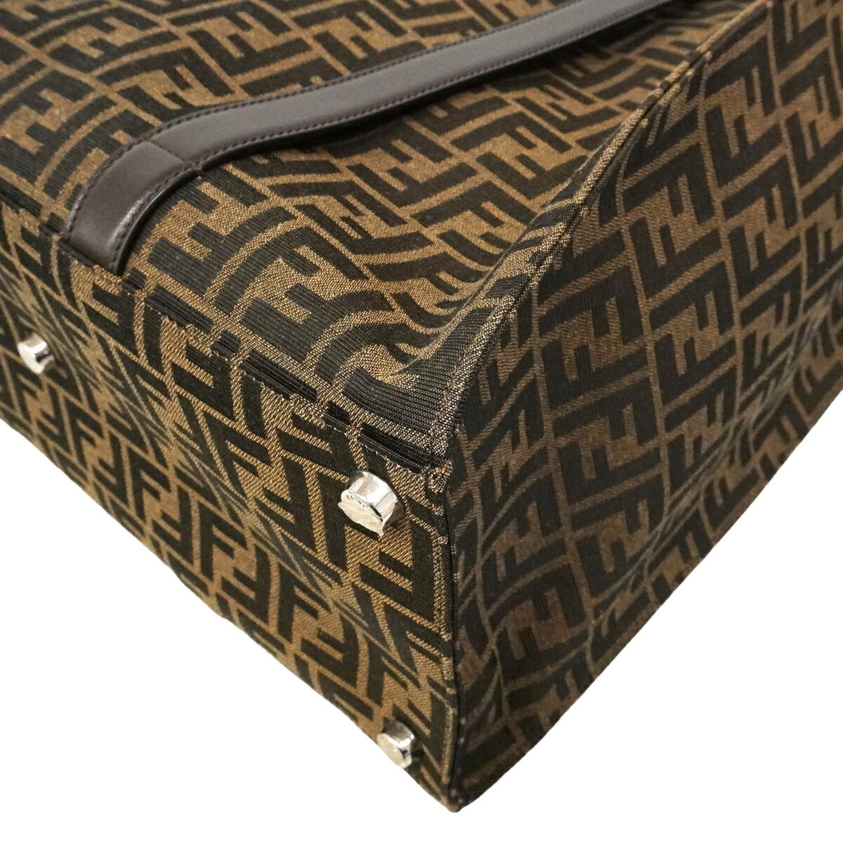 Fendi Brown Nylon Canvas Tote Bag (Pre-Owned)