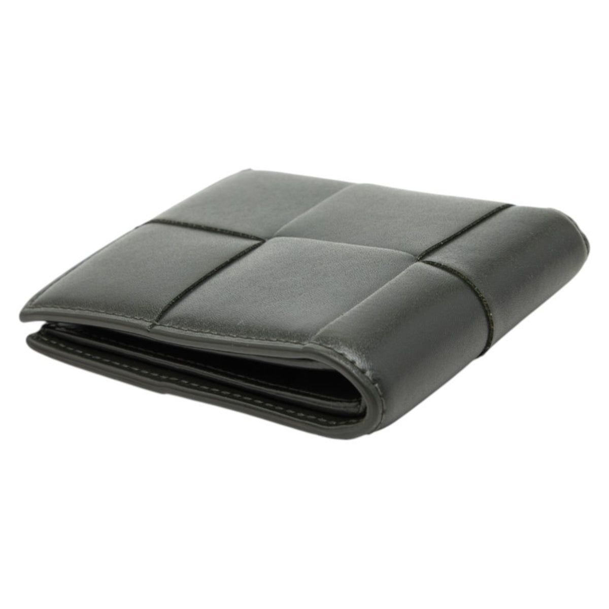 Bottega Veneta Khaki Leather Bill Wallet (Bi-Fold) (Pre-Owned)