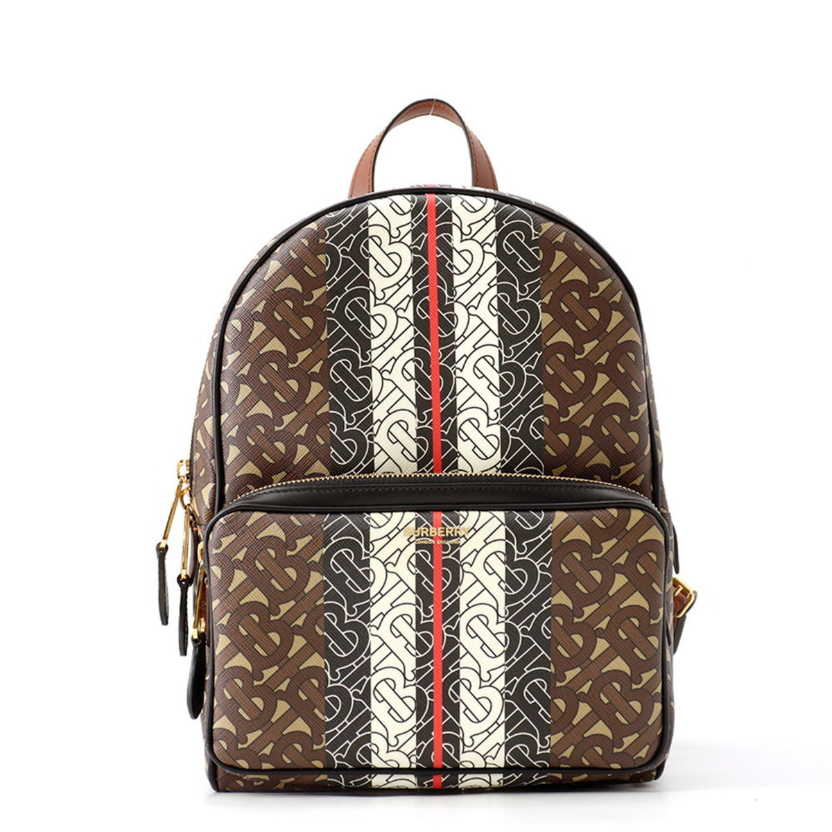 Burberry Brown Multi-Color Pvc Leather Backpack (Pre-Owned)