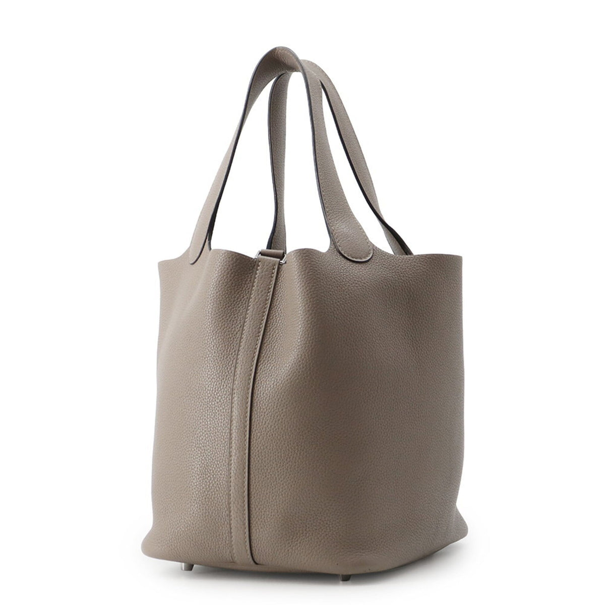 Hermes Beige Leather Handbag Tote Bag (Pre-Owned)