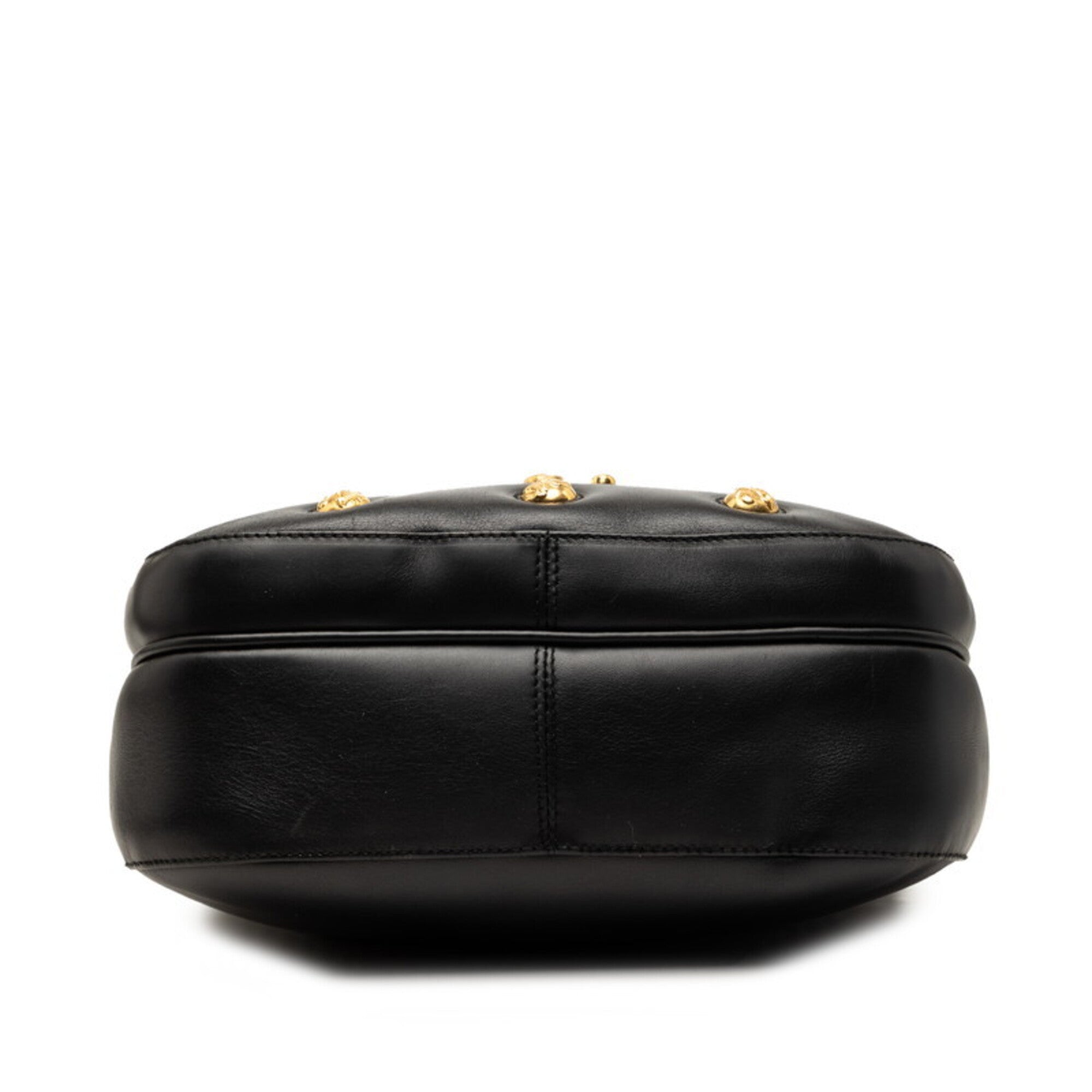 Salvatore Ferragamo Black Leather Shoulder Bag (Pre-Owned)