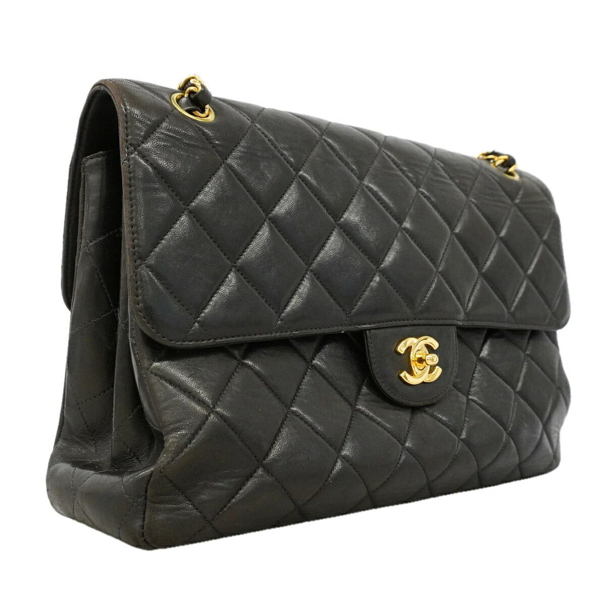 Chanel Black Leather Shoulder Bag (Pre-Owned)