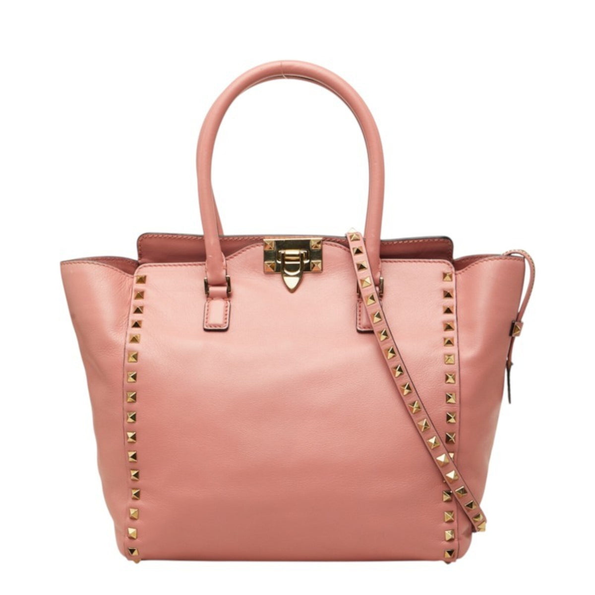 Valentino Pink Leather Handbag Shoulder Bag (Pre-Owned)