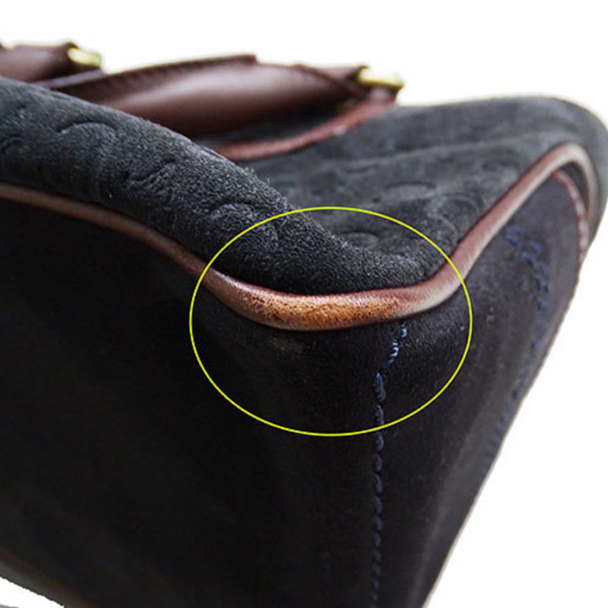 Celine Black Bordeaux Suede Leather Handbag Tote Bag (Pre-Owned)