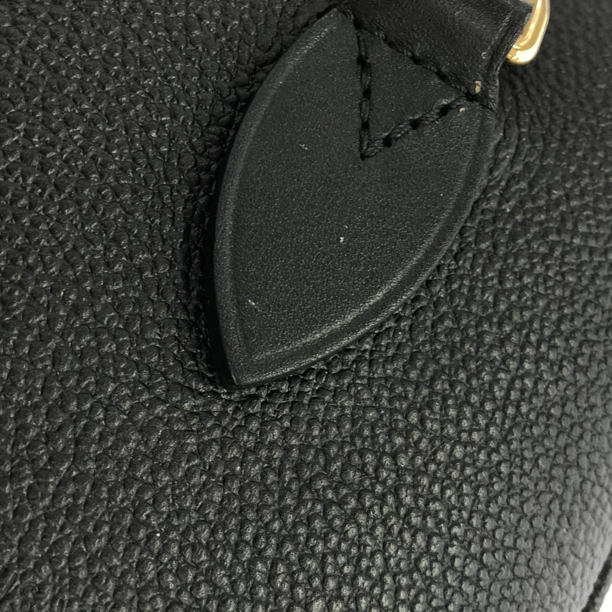 Louis Vuitton Black Leather Boston Bag (Pre-Owned)