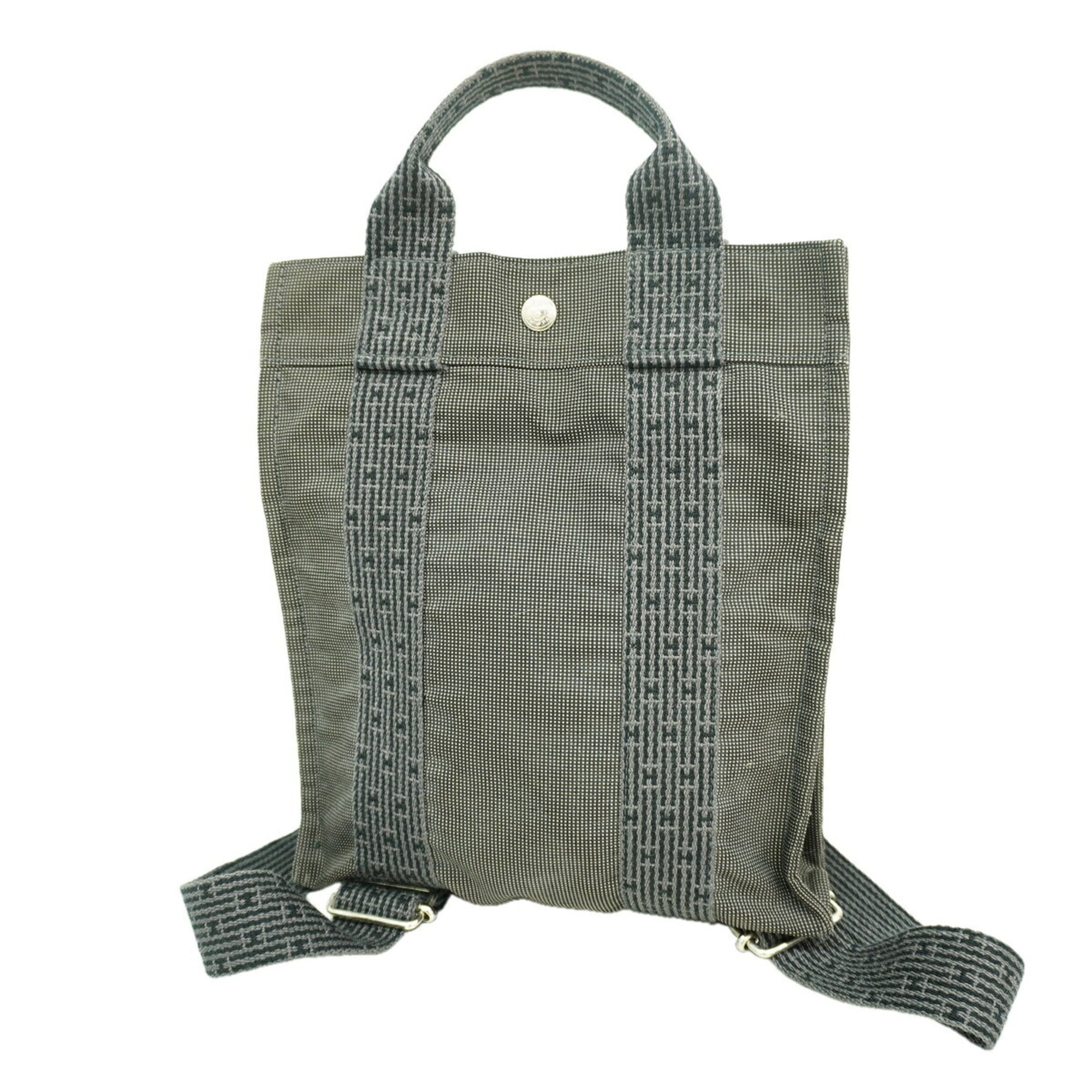 Hermes Gray Nylon Backpack (Pre-Owned)