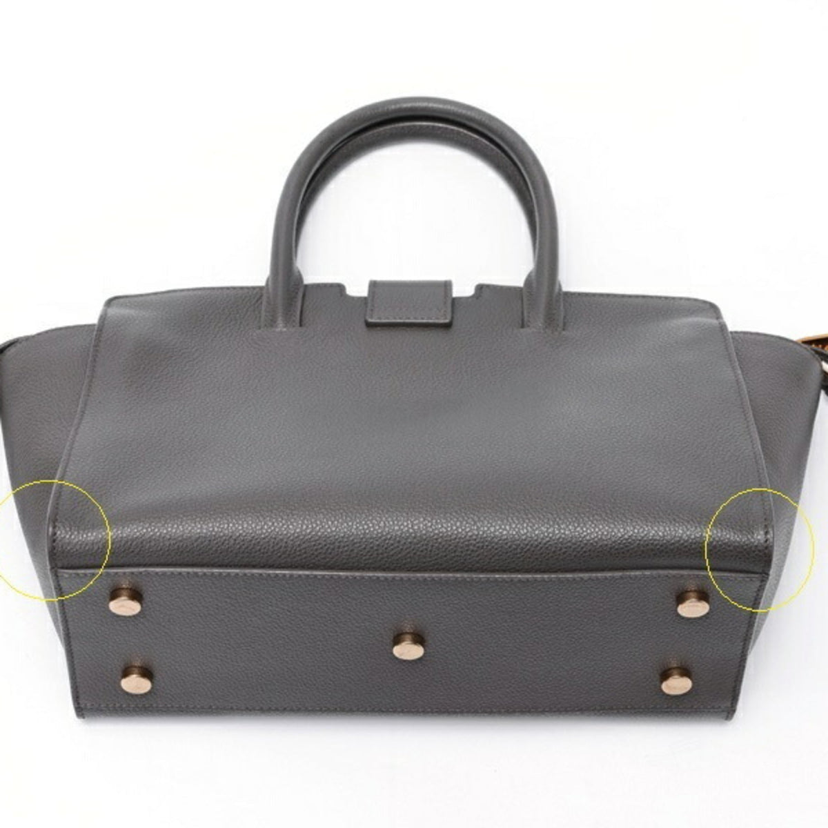 Saint Laurent Gray Leather Handbag (Pre-Owned)