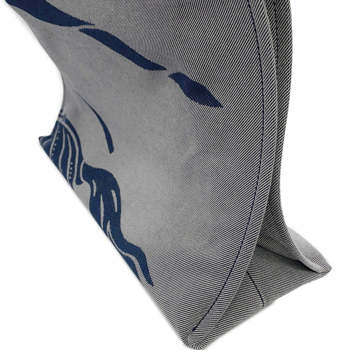 Burberry Gray Navy Canvas Handbag Tote Bag (Pre-Owned)